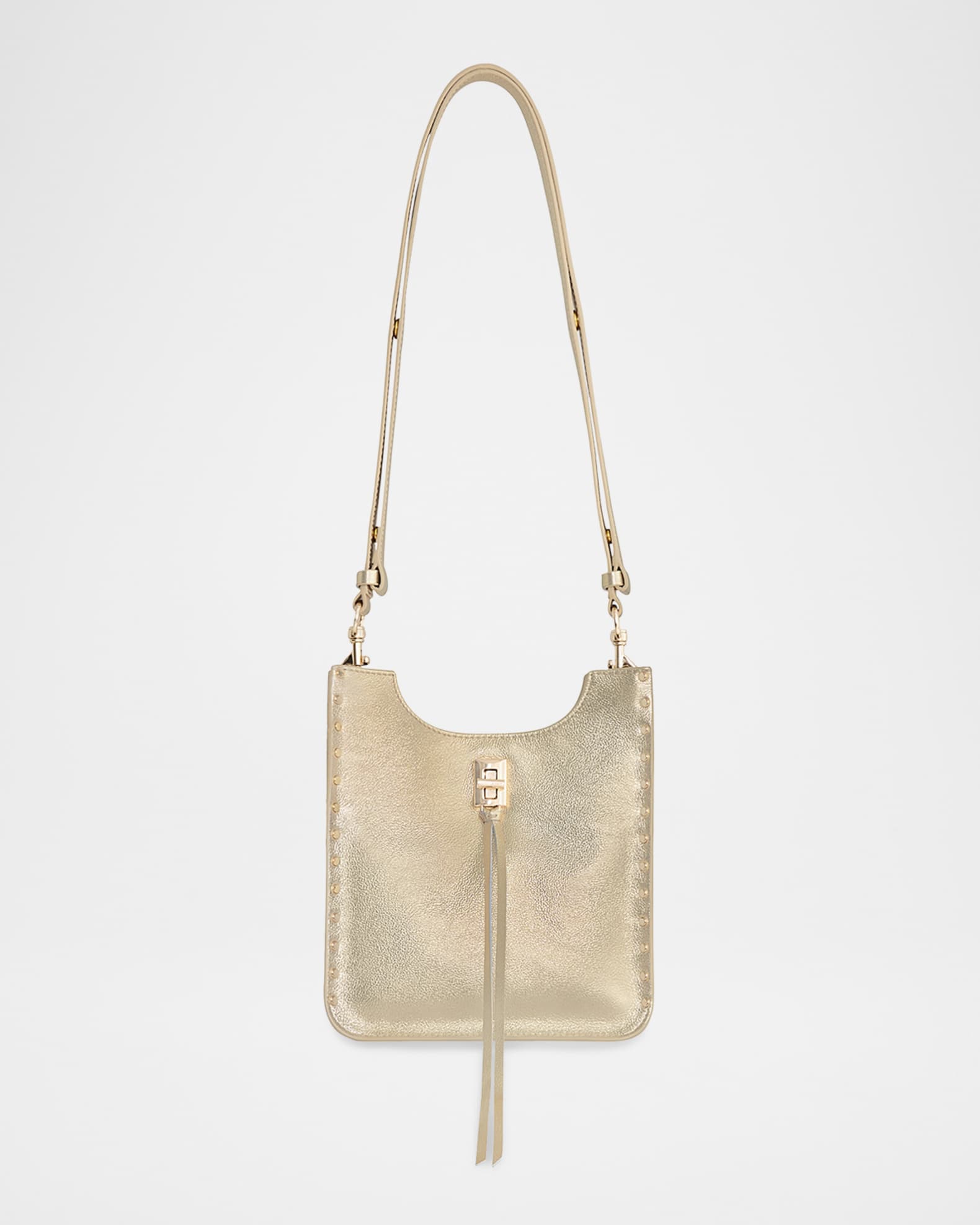 Darren Mini Feed Metallic Leather Crossbody Bag 0