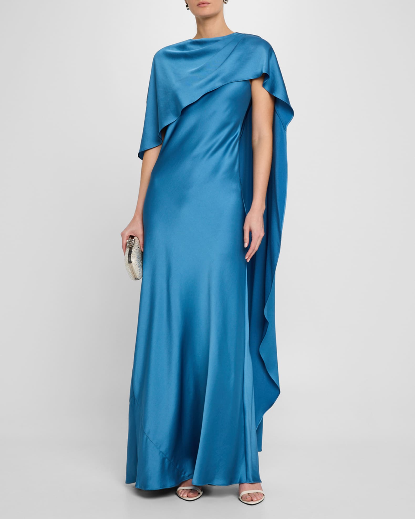 SIMKHAI Izel Draped Cape Gown | Neiman Marcus SIMKHAI Izel Draped Cape Gown | Neiman Marcus