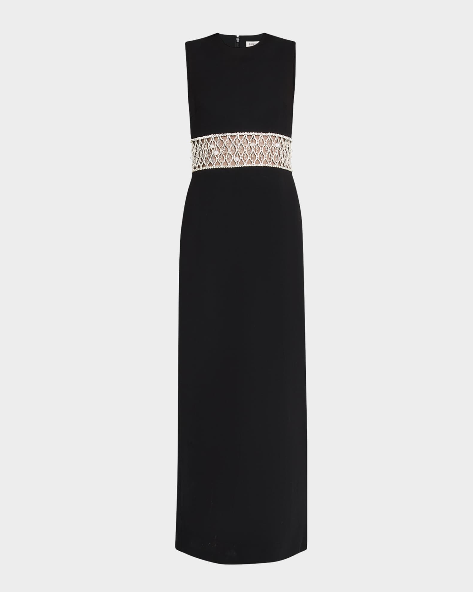 Malda Sleeveless Crystal-Embellished Gown 0
