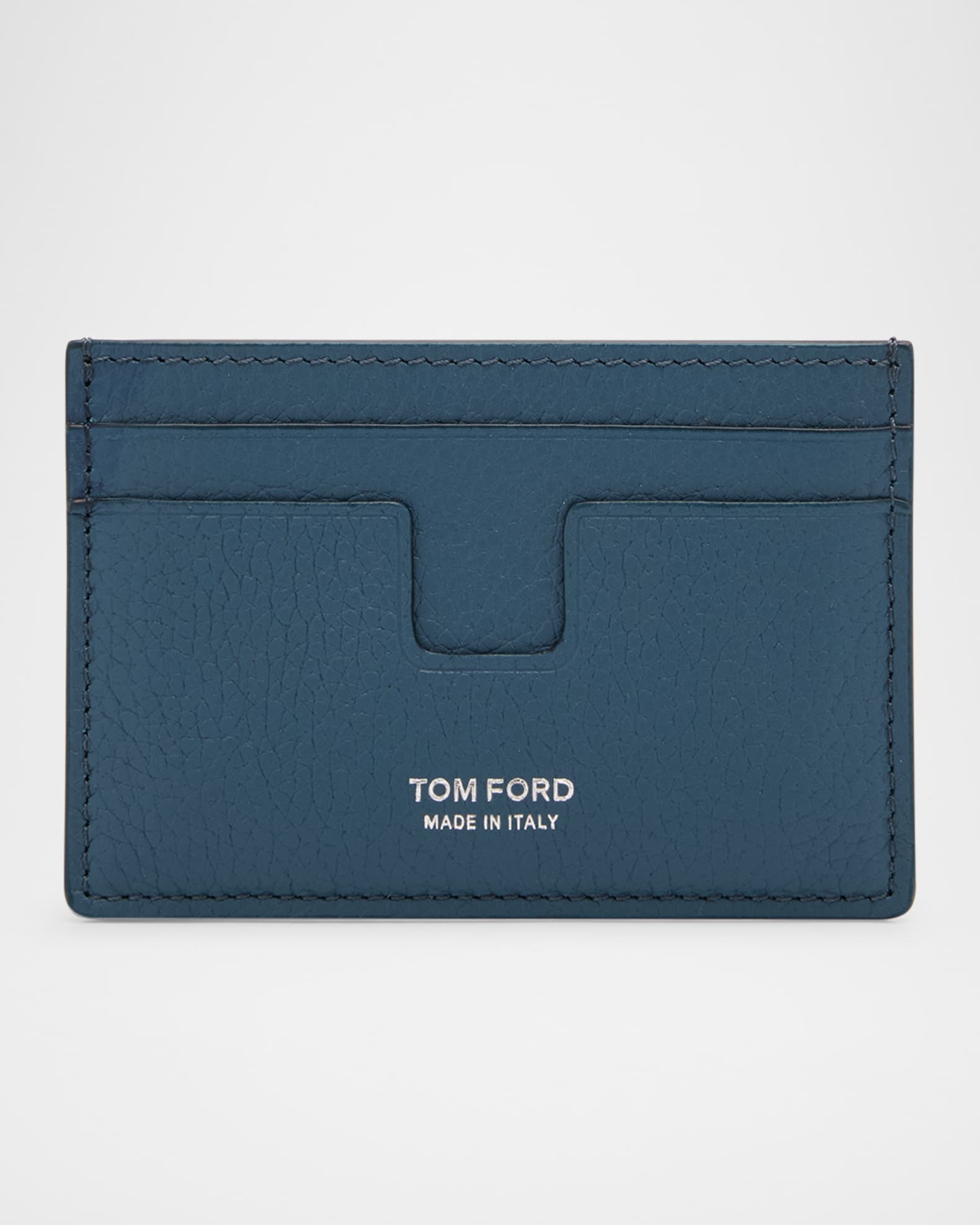 Men's T-Line Grained Leather Card Holder | Neiman Marcus
