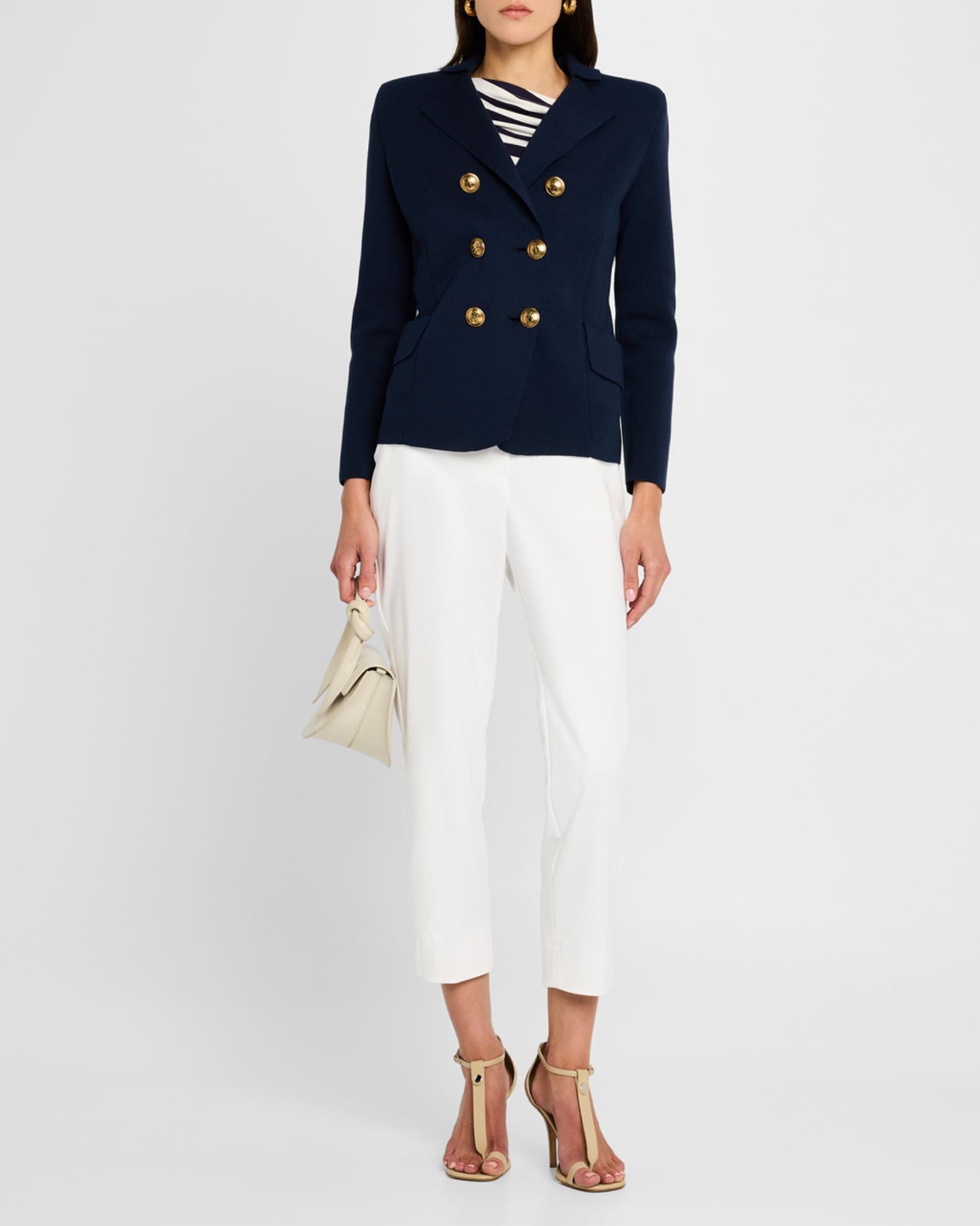Nautical Double-Breasted Merino Knit Jacket 1