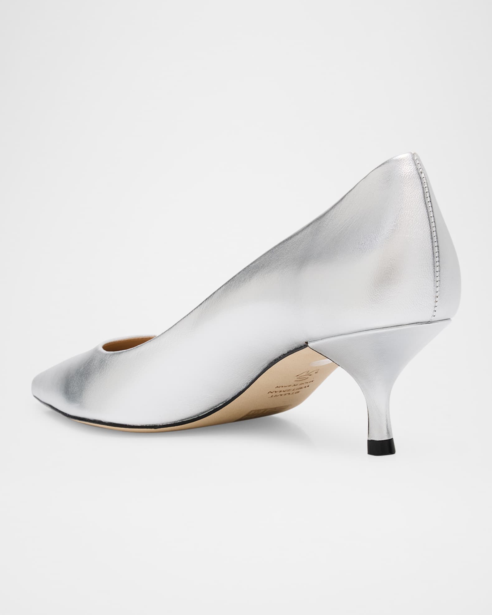 Metallic pumps low heel shop