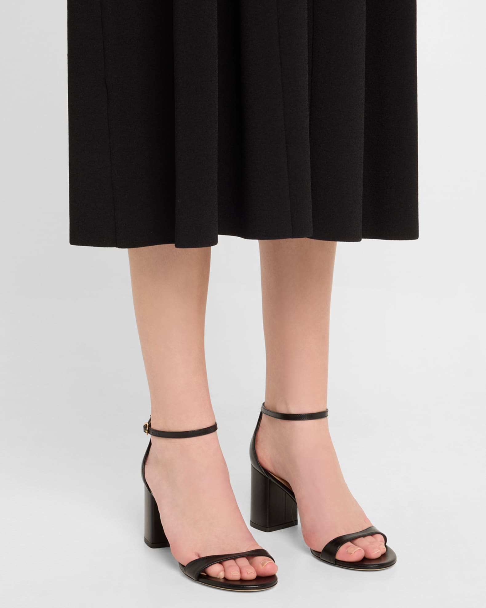 サンダル・ミュール Stuart Weitzman Black suede Nudist Block sandals Nudist Block 75 | Stuart Weitzman