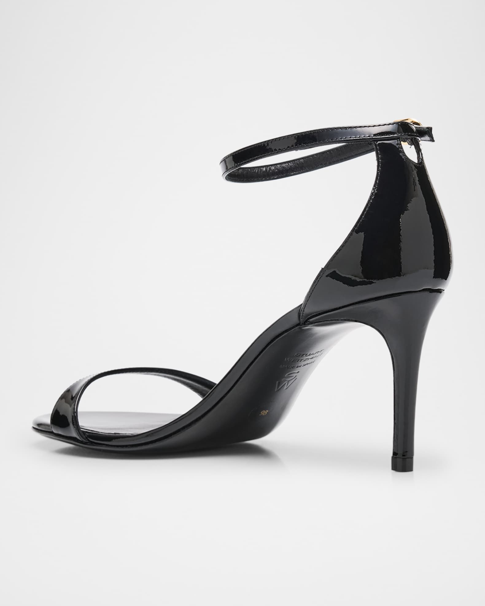 Stuart Weitzman Nudist Ii 75 Patent Leather Sandals | Neiman