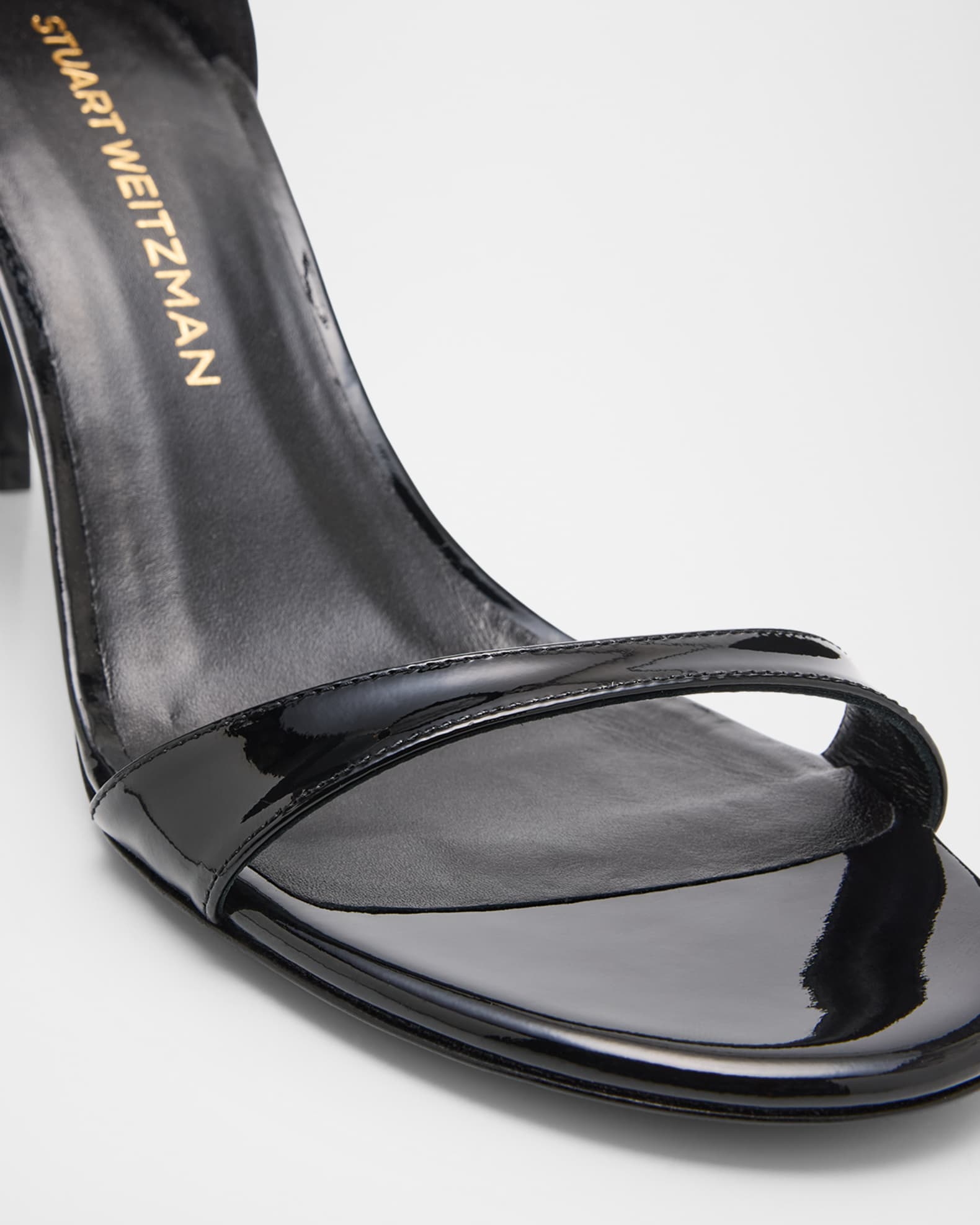 Stuart Weitzman Nudist Ii 75 Patent Leather Sandals | Neiman