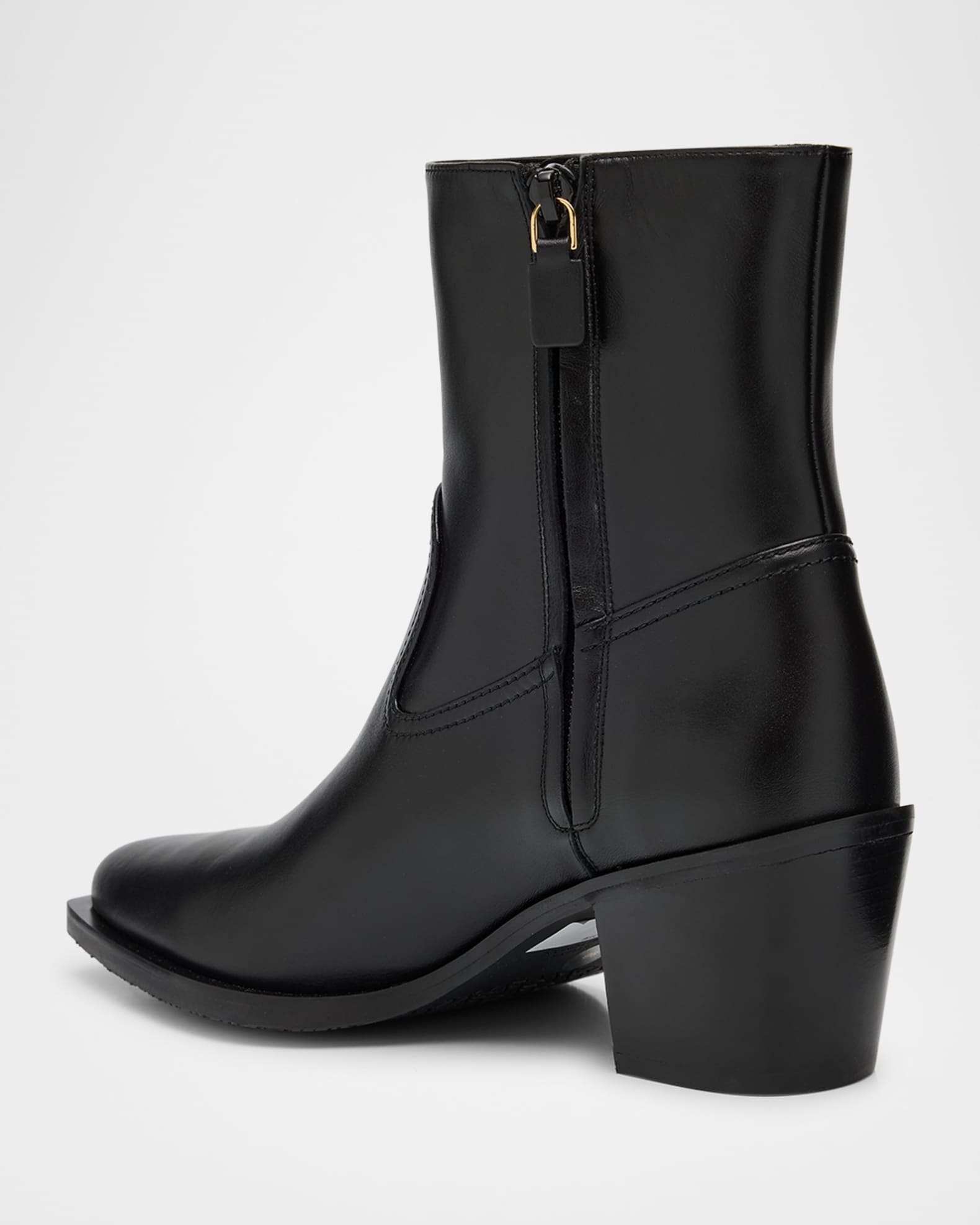 Stuart Weitzman Tate Pointed Zip Leather Booties Neiman Marcus