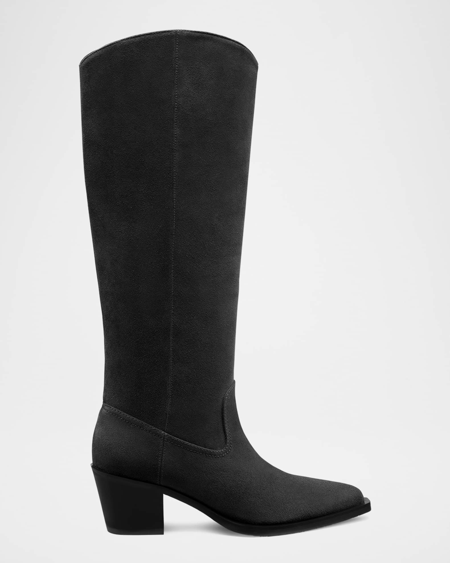Tate Knee-High Pointed Suede Boots 0