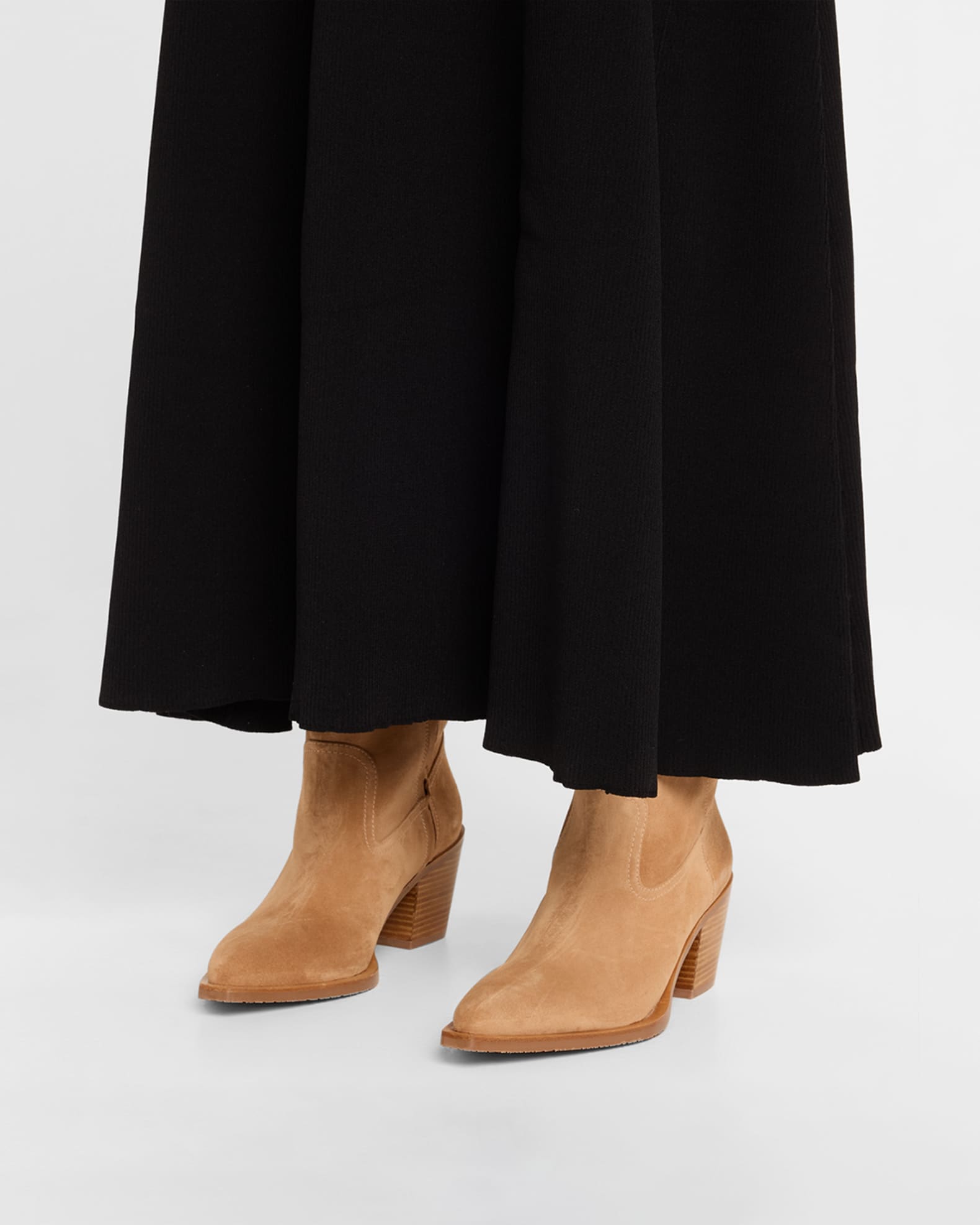 Tate Knee-High Pointed Suede Boots 1