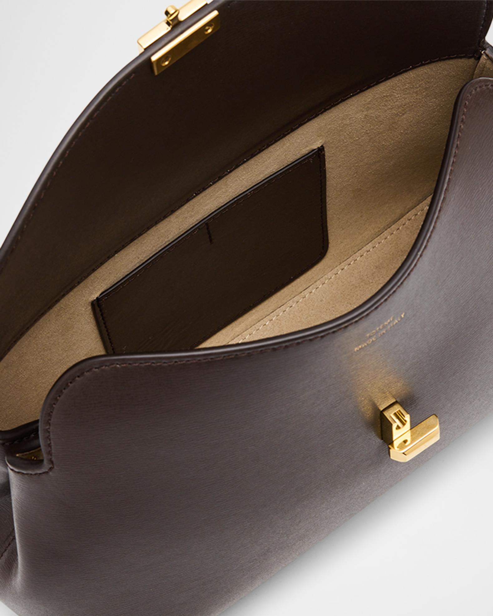 Toteme T Lock Flap Leather Clutch Bag | Neiman Marcus
