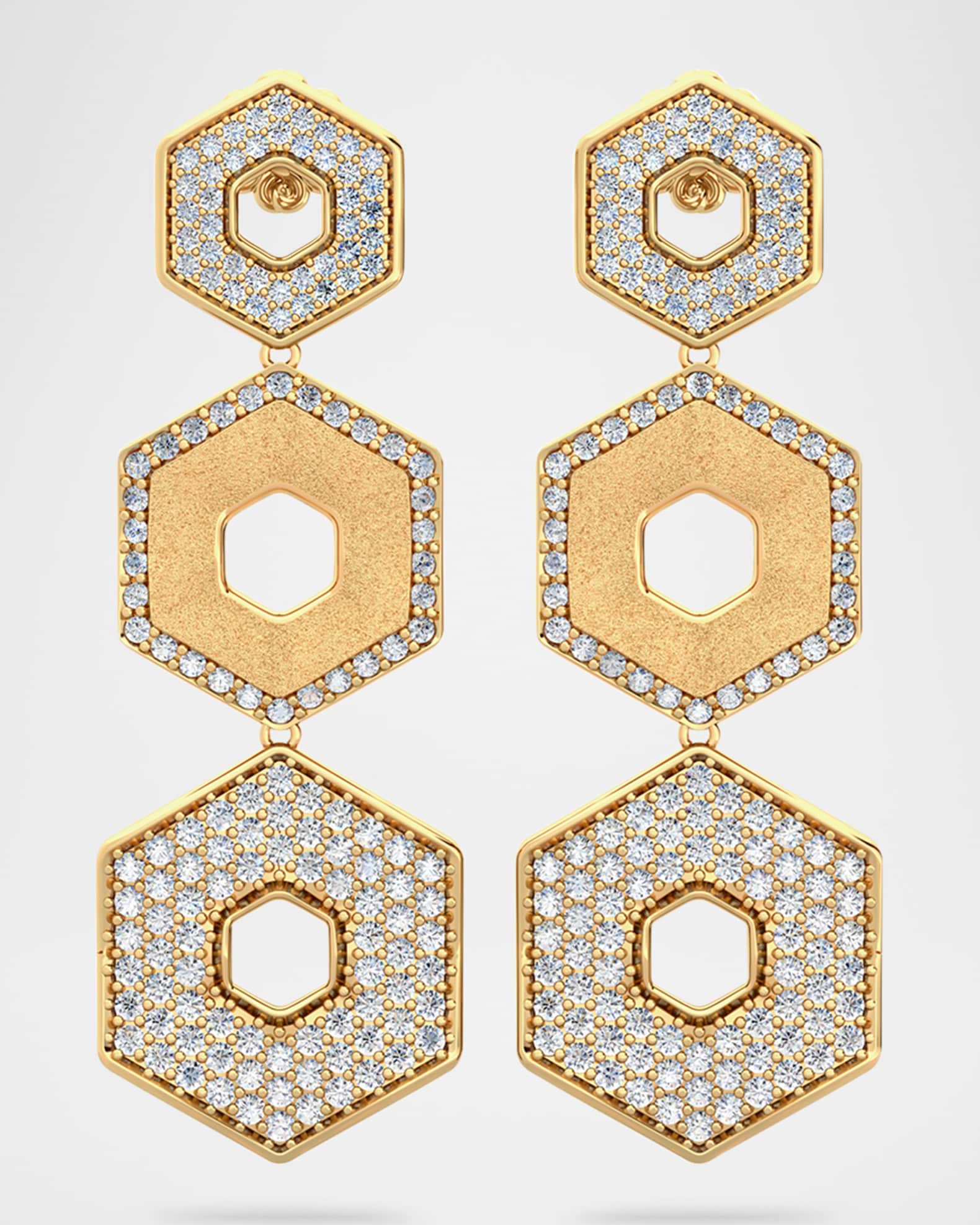 Eclipse Statement Earrings with Diamonds 0