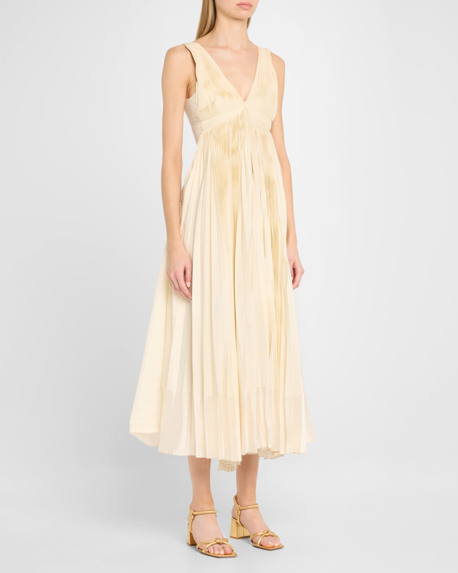 Gianvito Rossi Leather Knot Ankle-Strap Sandals | Neiman Marcus