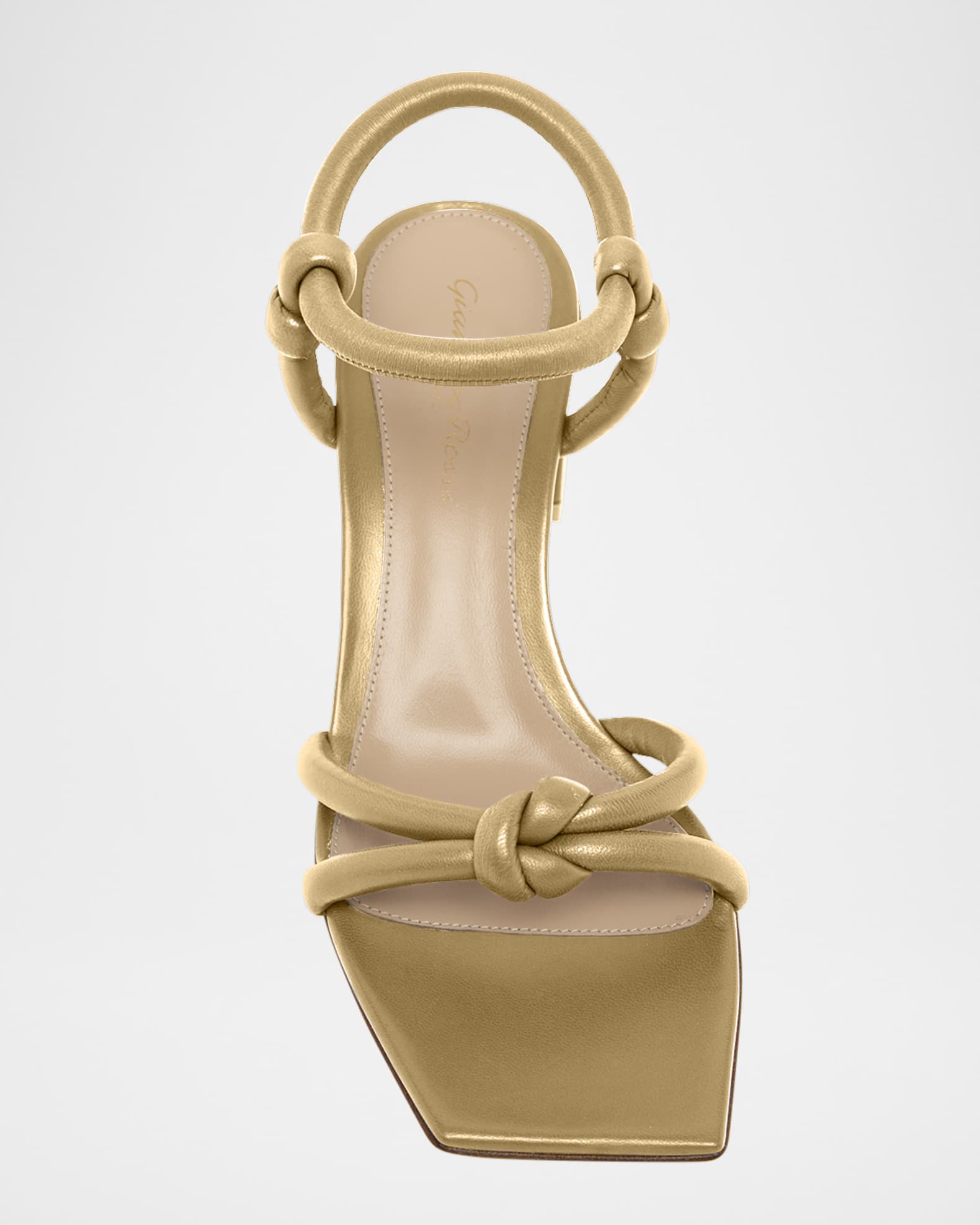 【GIANVITO ROSSI】Knot◆レザー◆フラットフォームサンダル GIANVITO ROSSI】Knot◇レザー◇フラットフォームサンダル