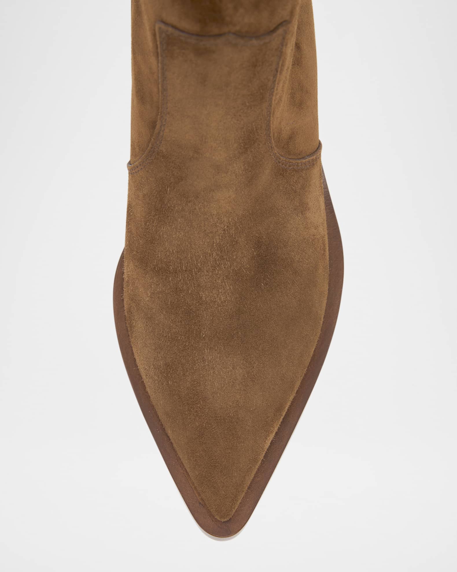 【COLOR iN ID】suede short western ankle boots Gianvito Rossi Suede Short Western Boots | Neiman Marcus