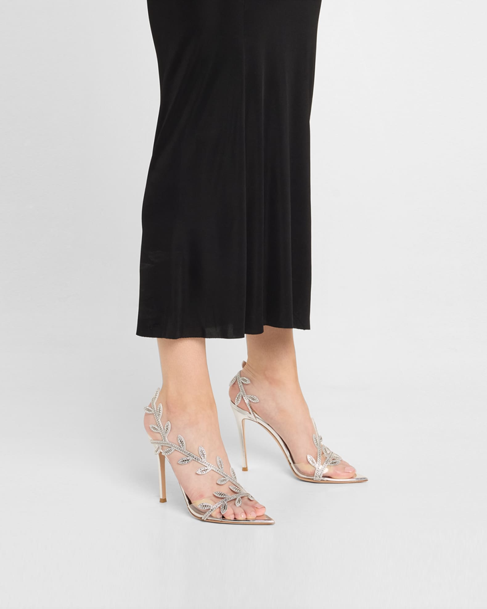 Crystal Branch Slingback Cocktail Sandals 1