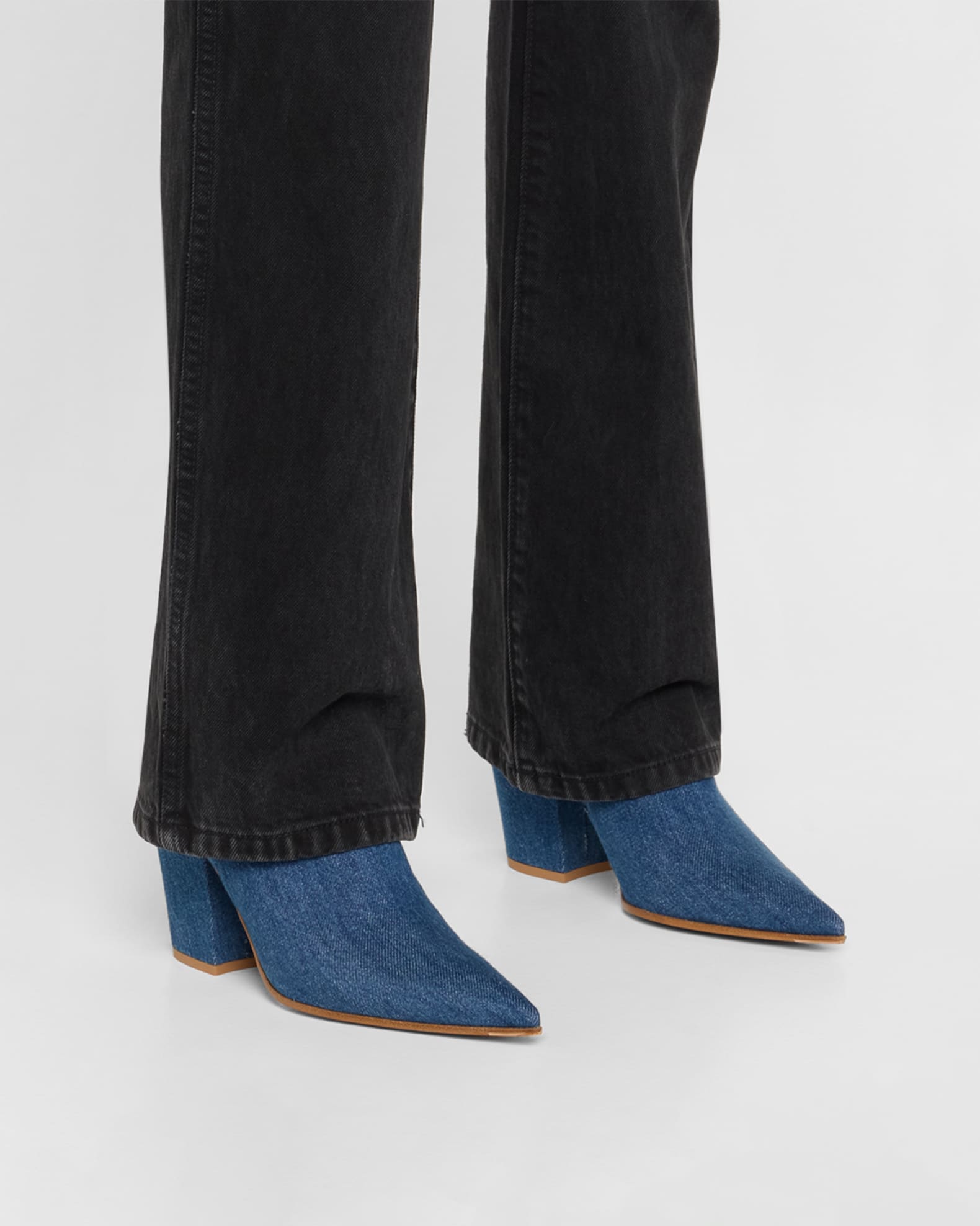 Keinna Denim Zip Ankle Boots - Thumbnail 2