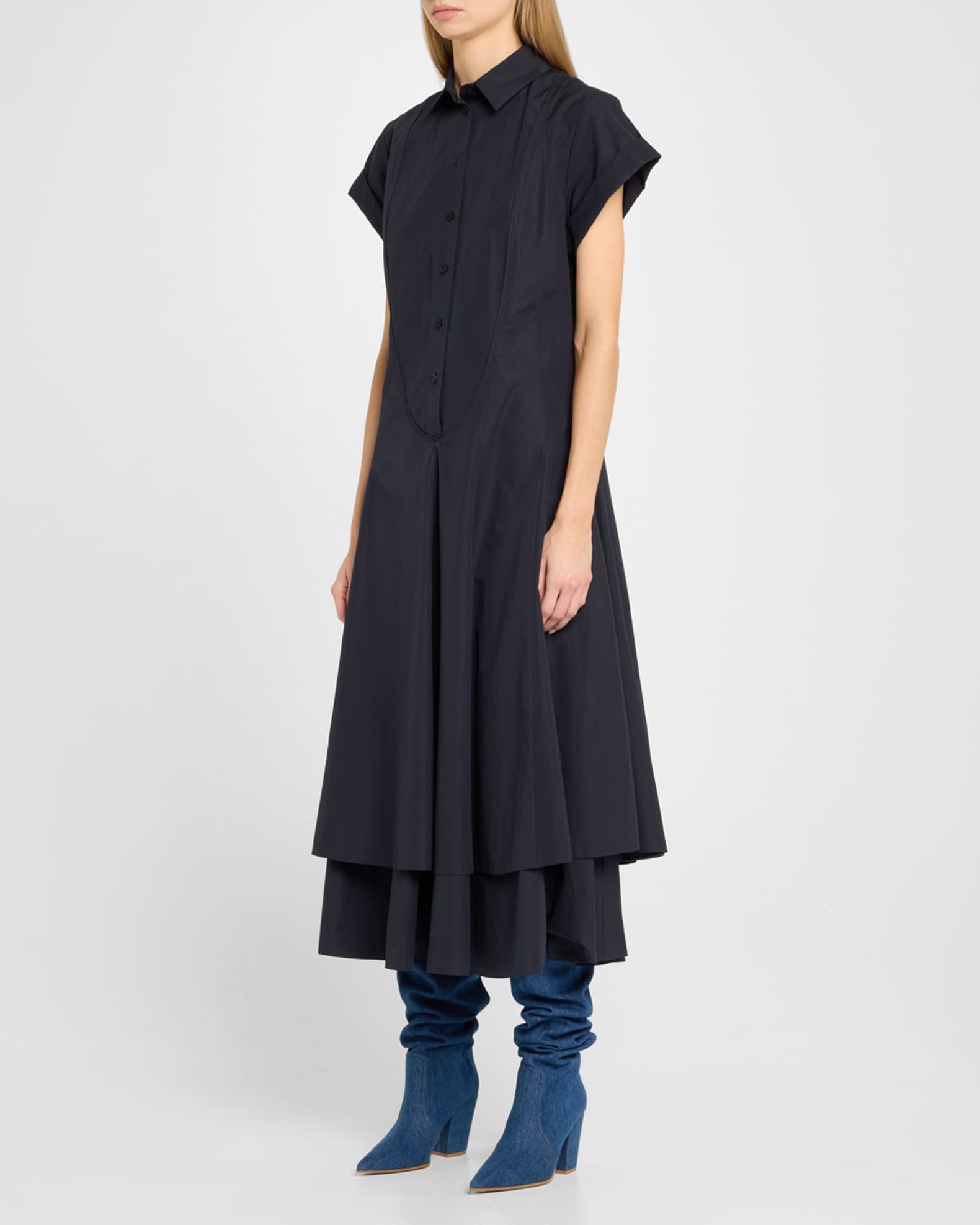 Gianvito Rossi Keinna Denim Over-The-Knee Boots | Neiman Marcus