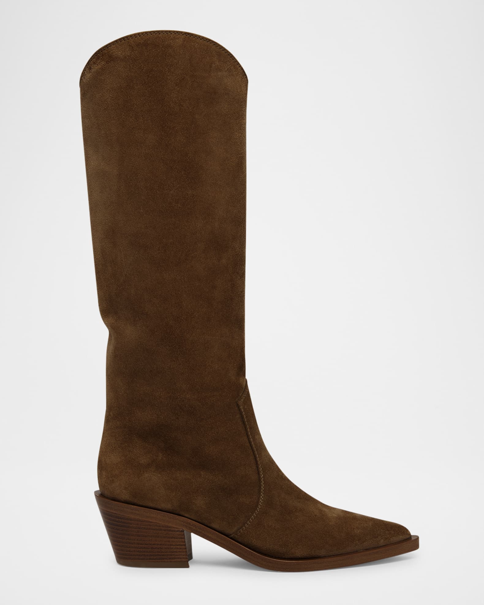 Gianvito Rossi Suede Tall Western Boots Texas