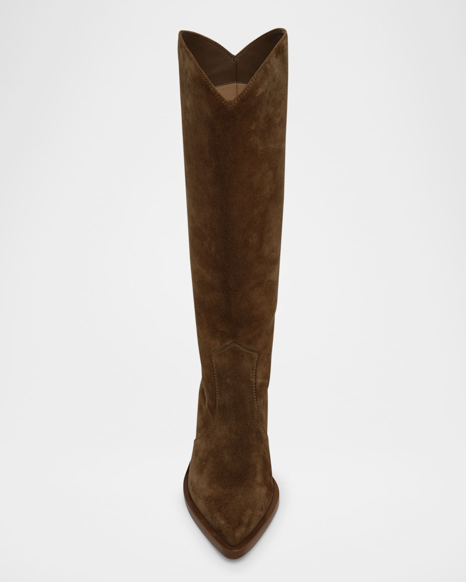 Gianvito Rossi Suede Tall Western Boots Neiman Marcus