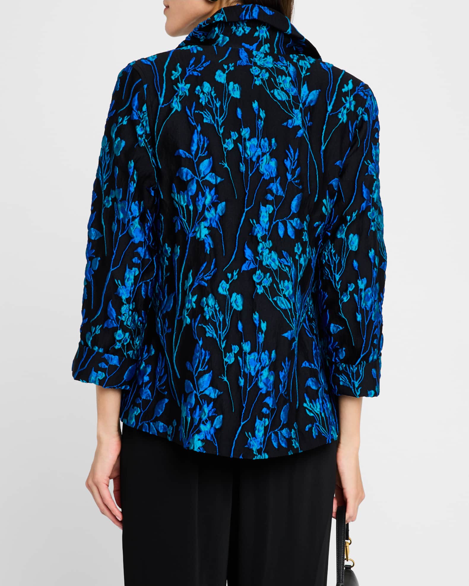 Caroline Rose Tonal Jacquard Easy Jacket Neiman Marcus