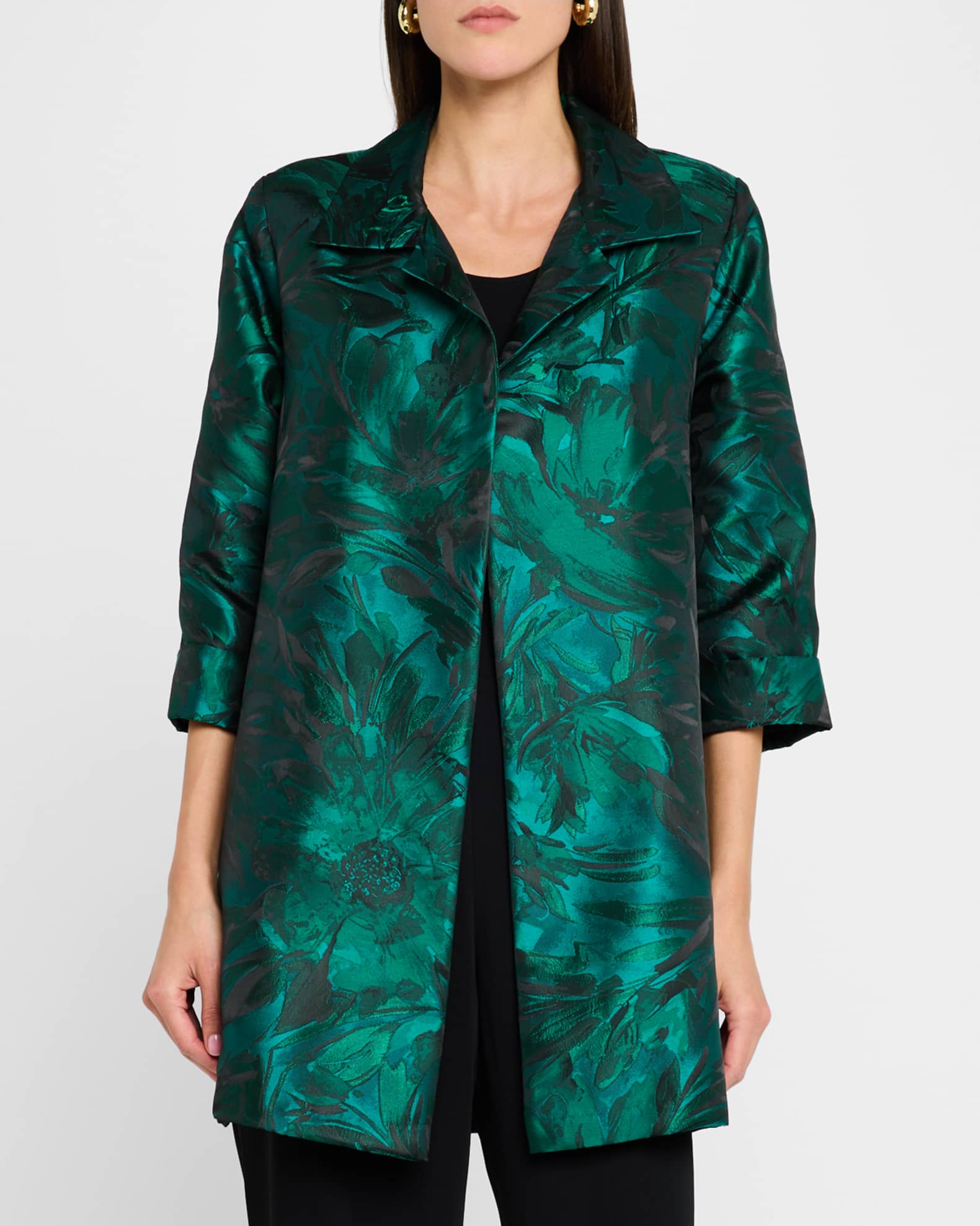 Caroline Rose Botanic Jacquard Party Jacket Neiman Marcus