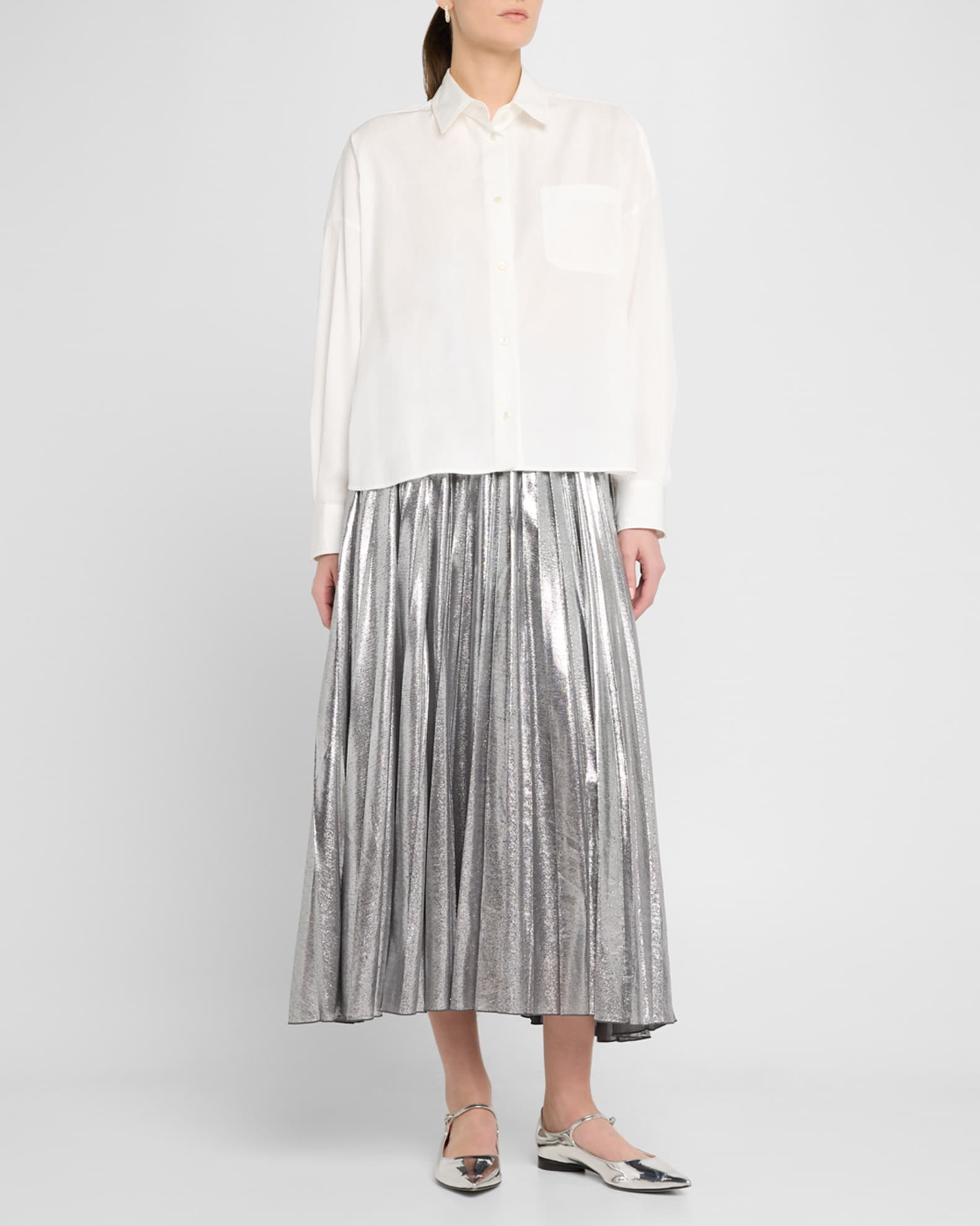 Weekend Max Mara Gamma Pleated Midi Skirt | Neiman Marcus