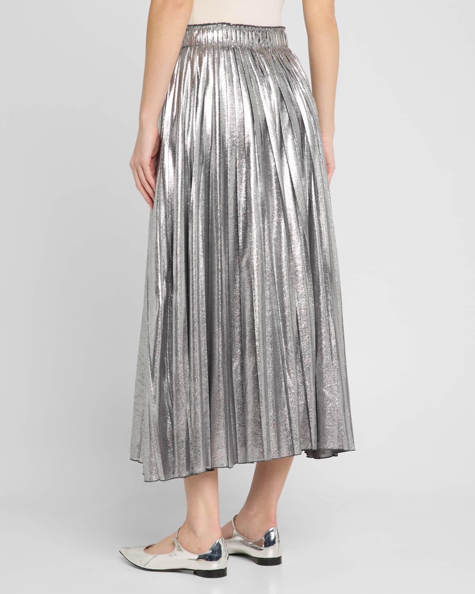 CLASSIC PLEATED MIDI SKIRT - OR