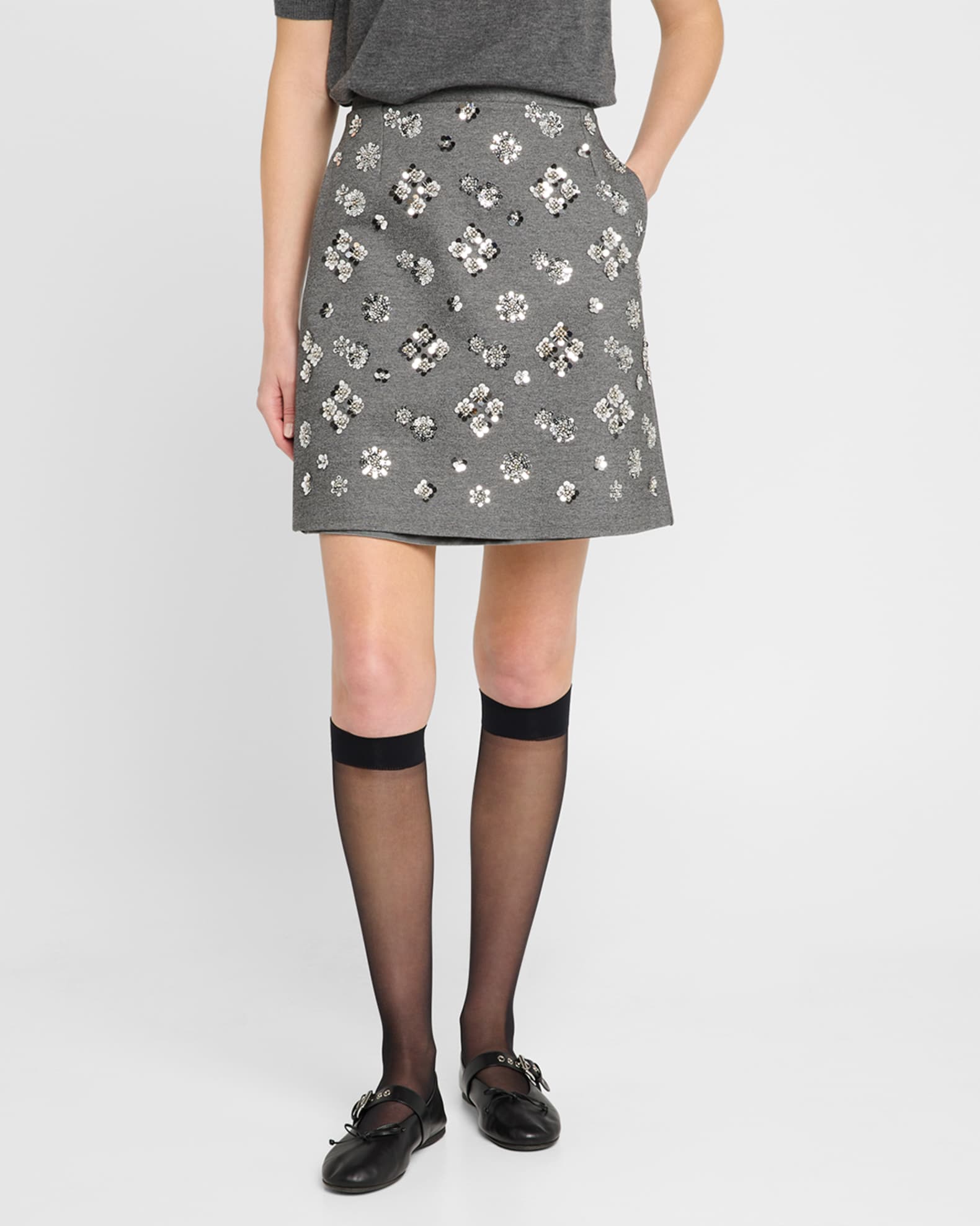 Weekend Max Mara Monza Sequined Mini Skirt | Neiman Marcus