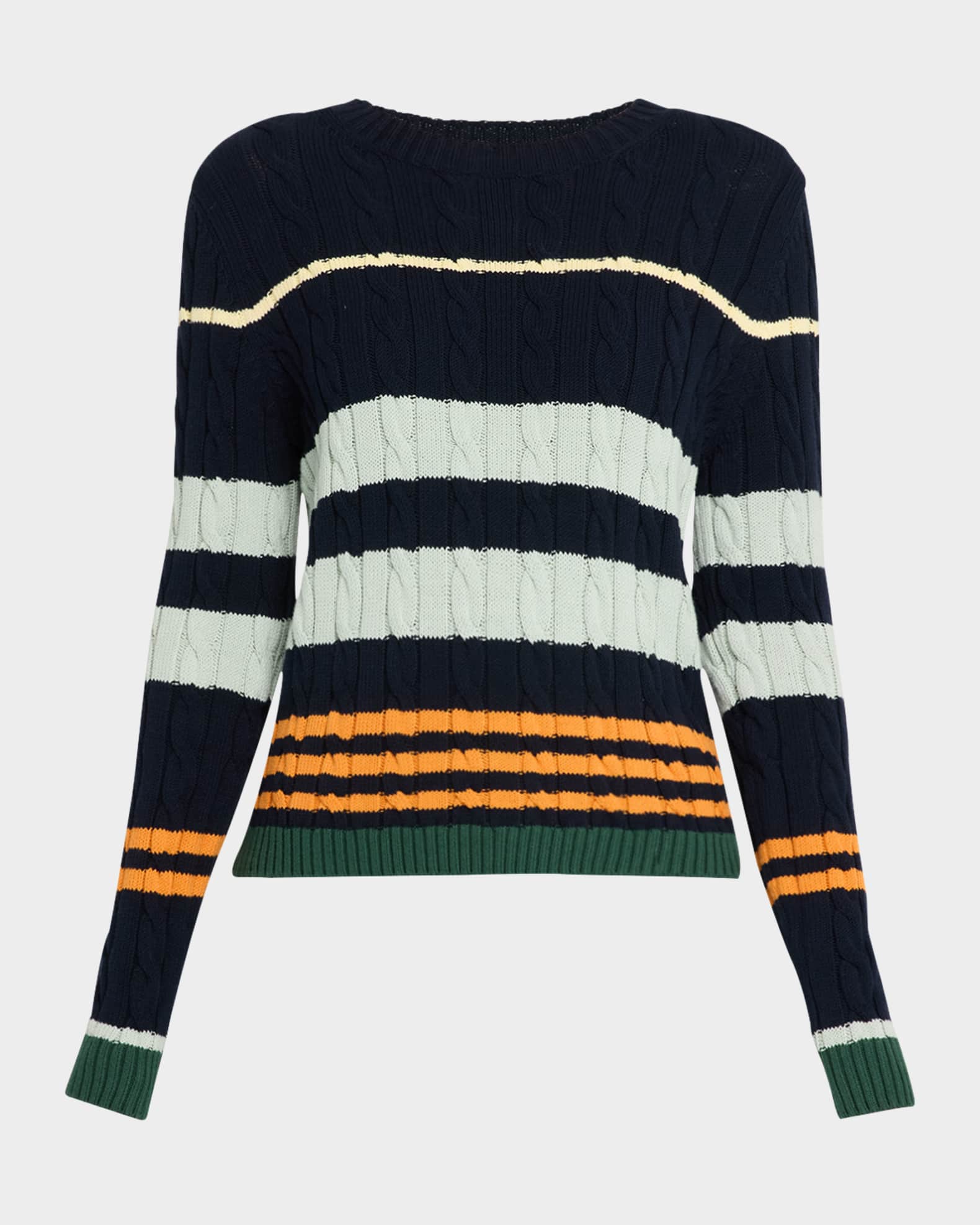本物品質の Zorro Mara Max Weekend Striped Sweater Crewneck Cable-Knit ワンピース
