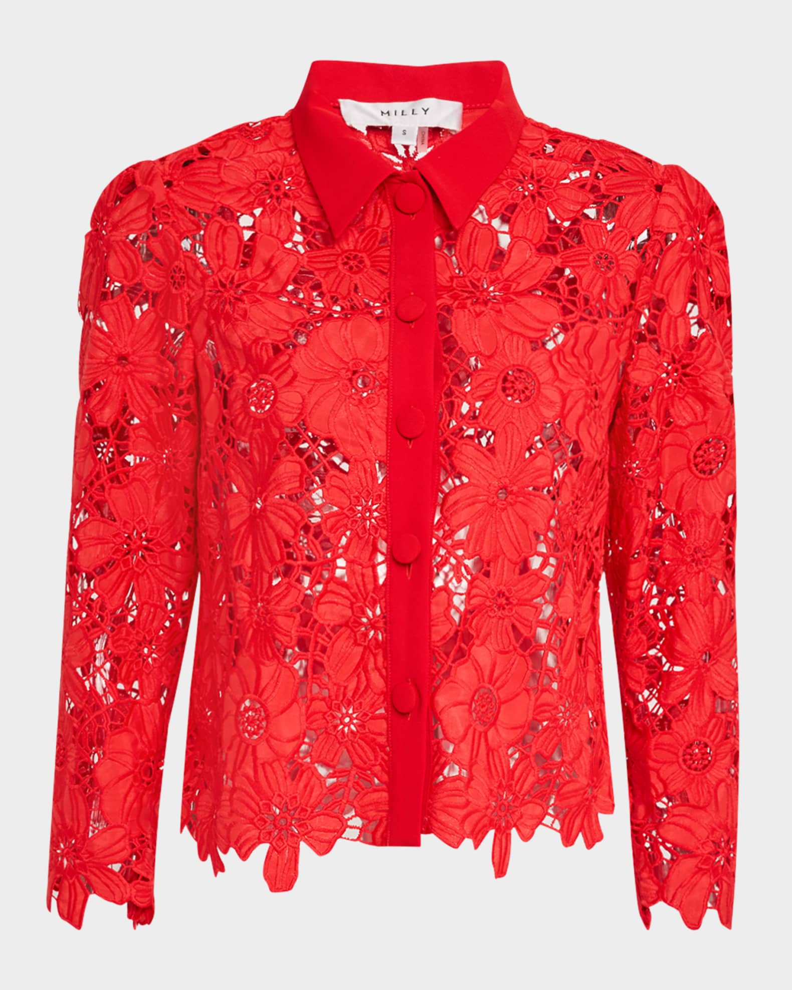 June Cropped Floral Lace Top 0