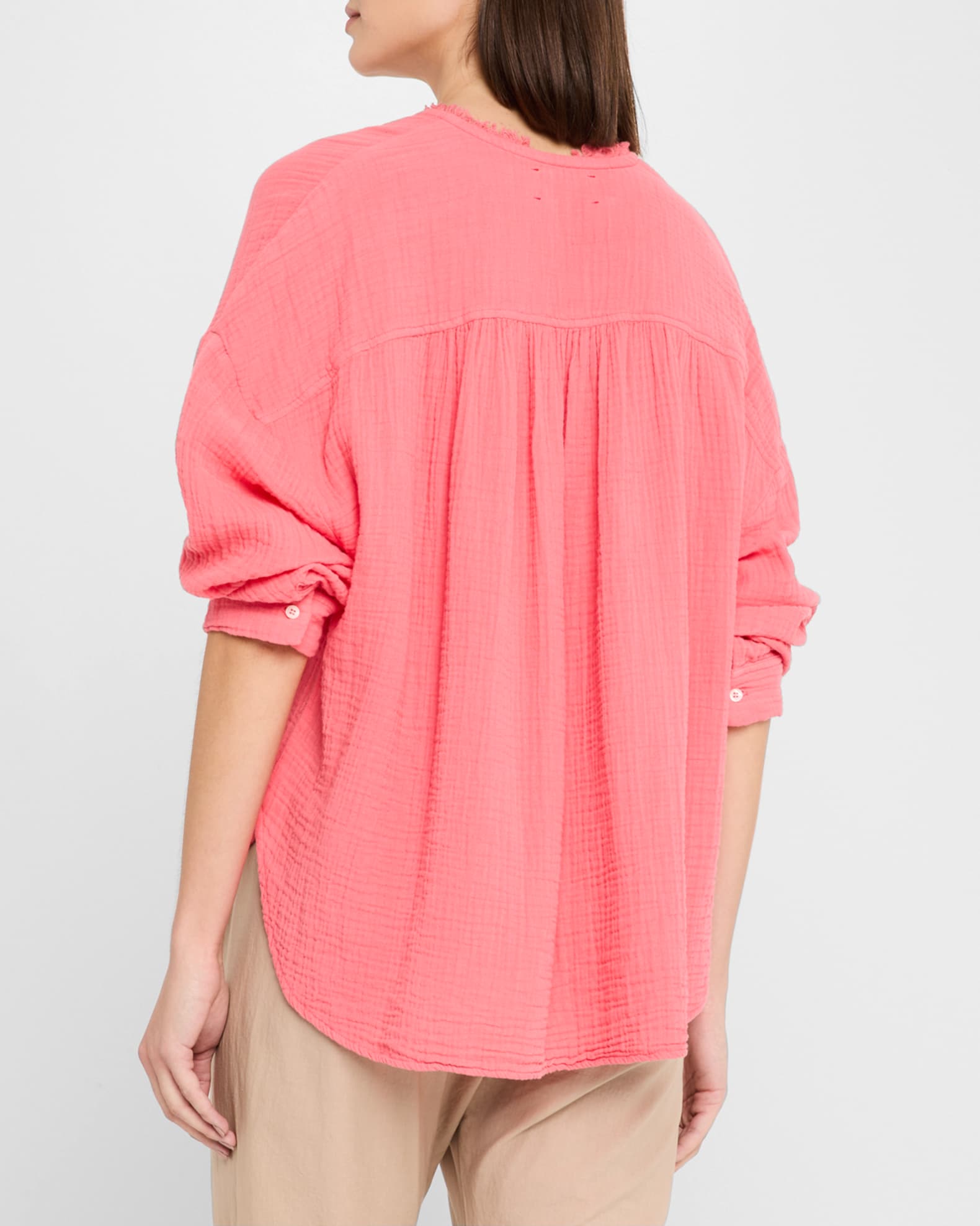 Reagan Button-Down Cotton Gauze Shirt