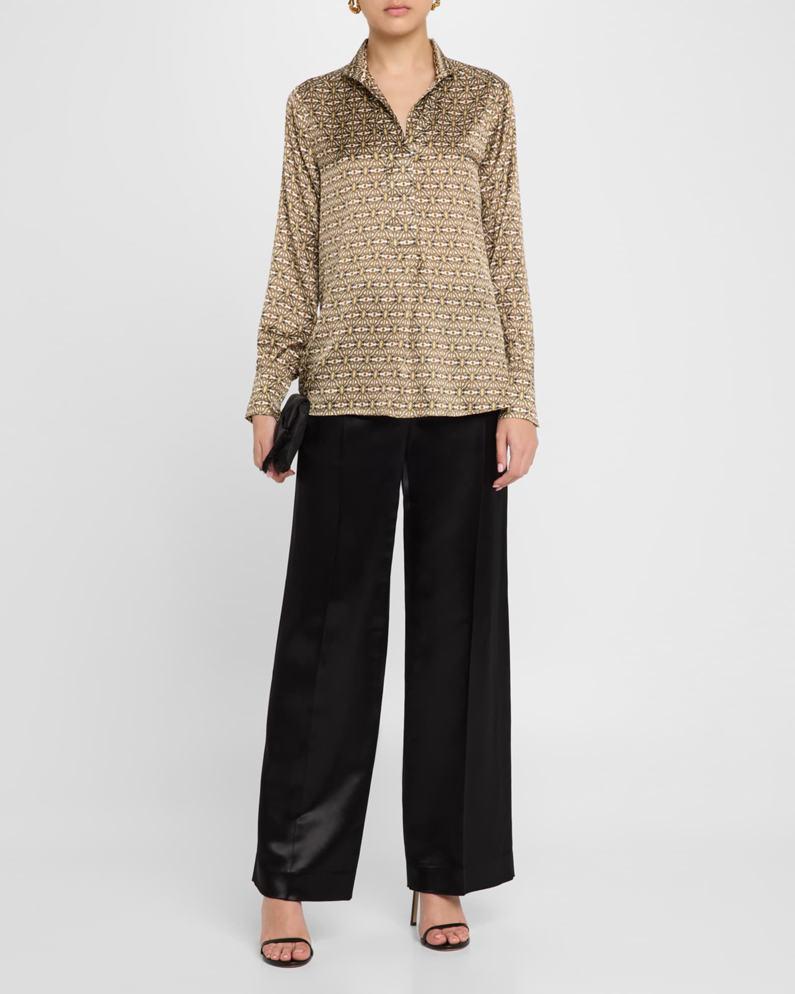 Natedea Printed Silk Blouse 1