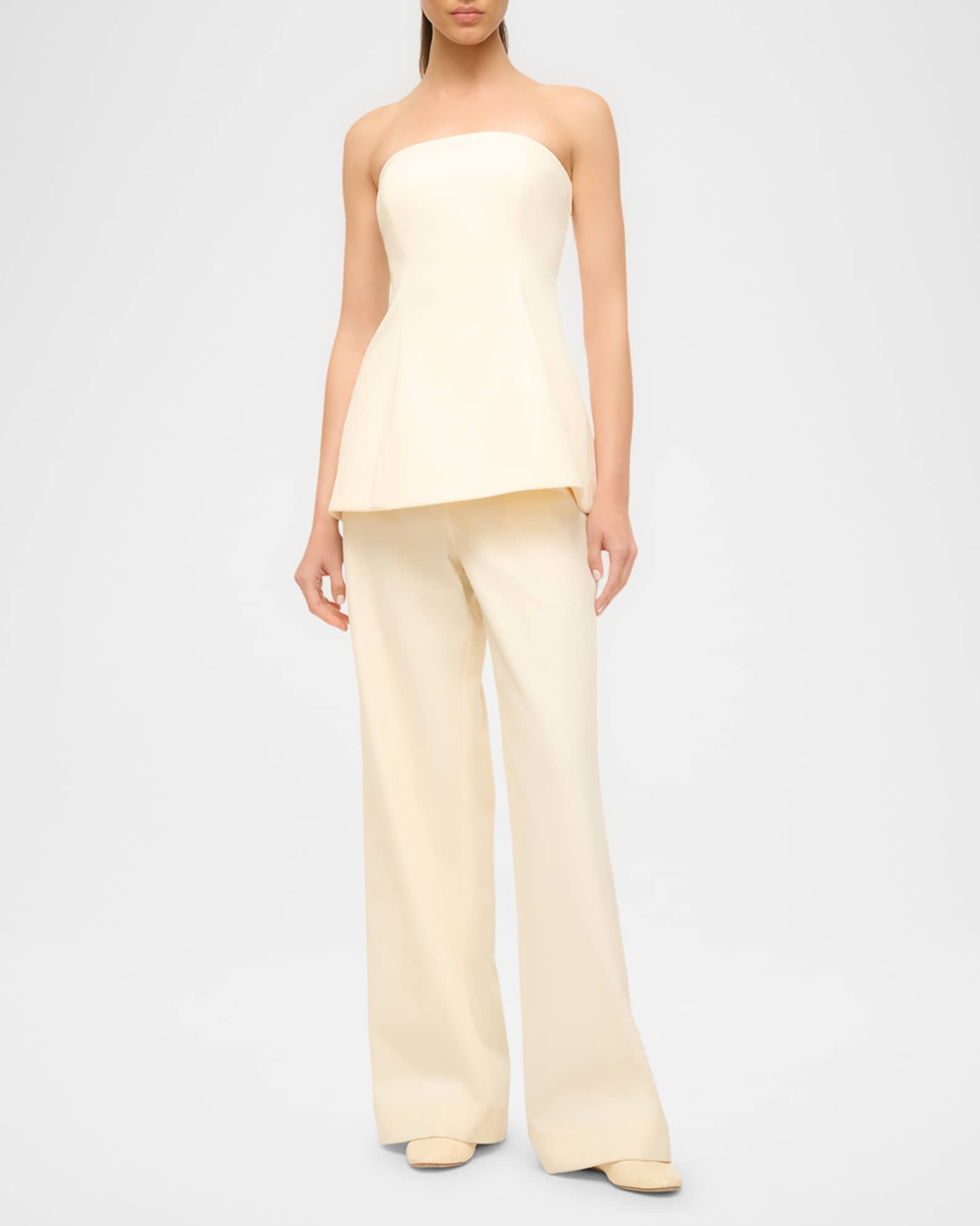Silvia Strapless Peplum Top 1