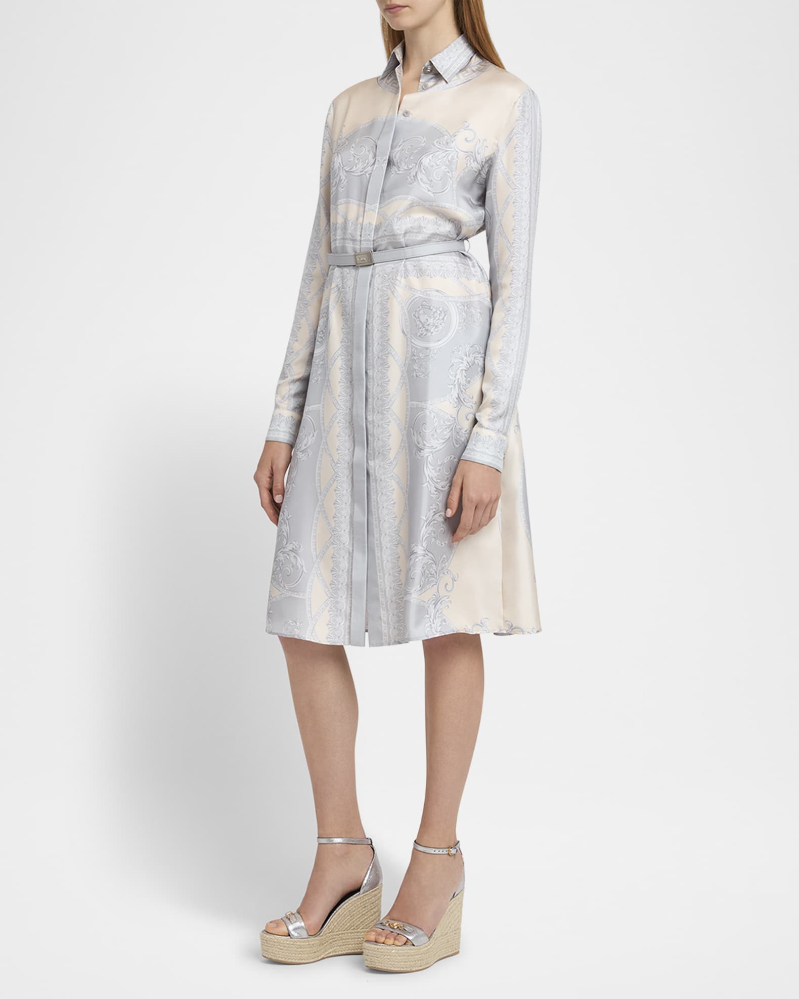 ワンピース Versace Coupe Des Dieux Barocco Foulard Dress Versace Barocco Foulard Coupe des Dieux Dress | Neiman Marcus