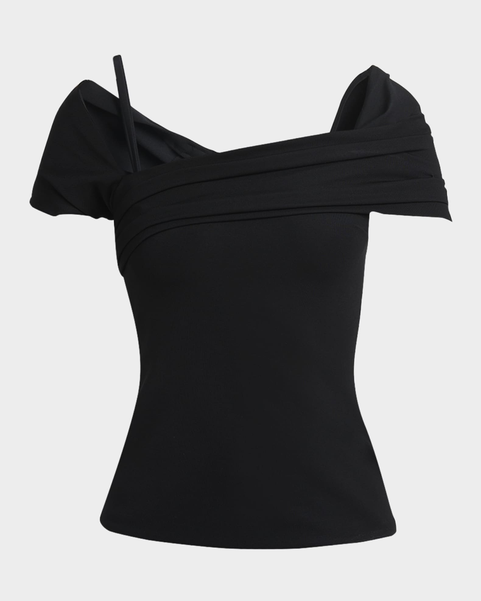 Off-the-Shoulder Stretch Blouse 0