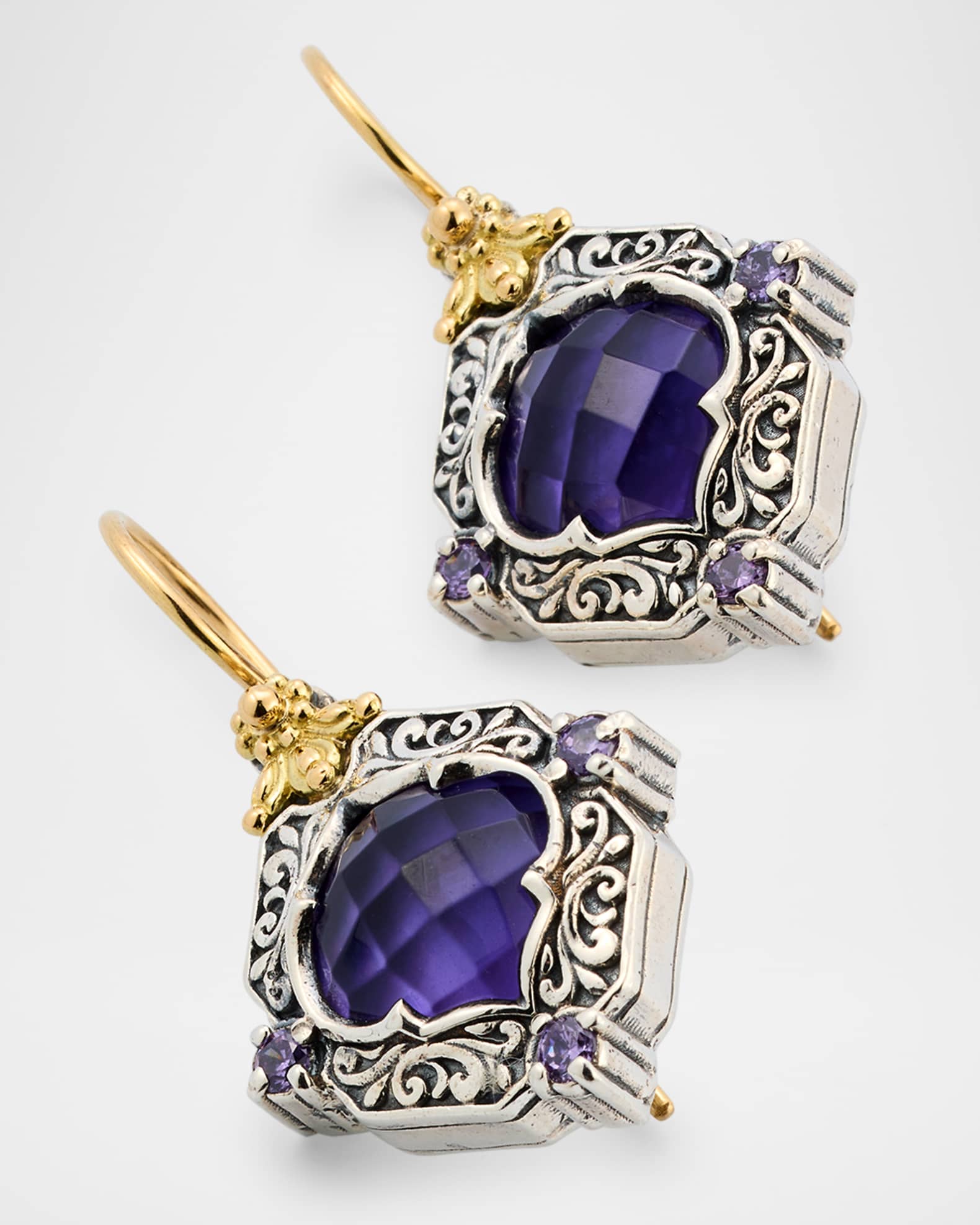 Konstantino Sterling Silver and 18K Yellow Gold Rock Enhancer with Rock ...