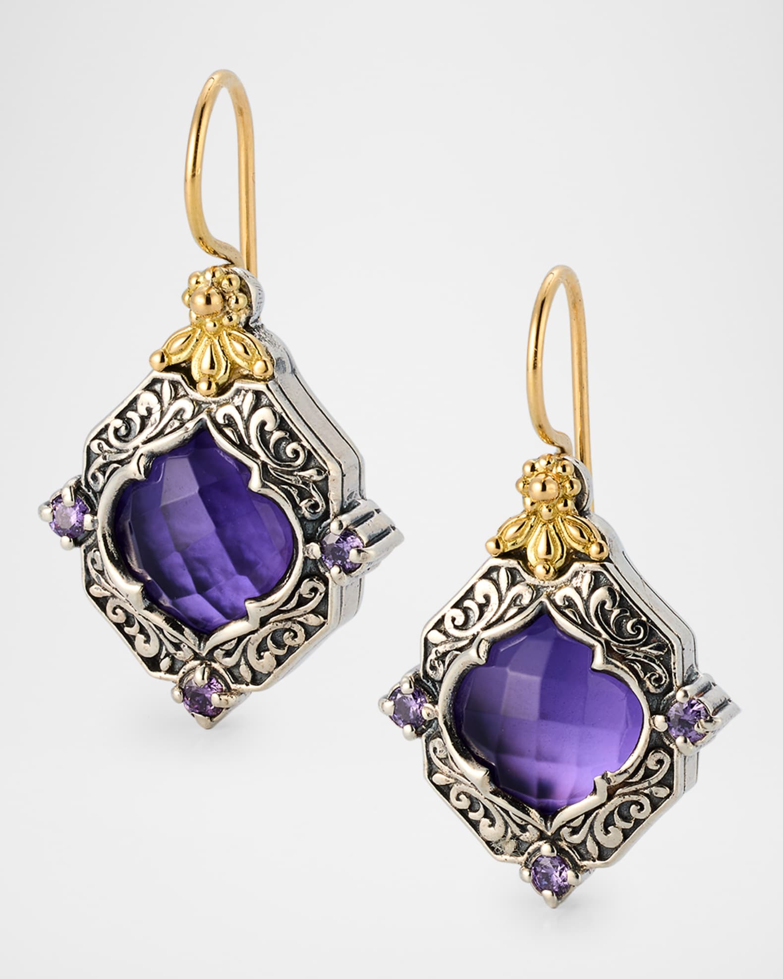 Konstantino Sterling Silver and 18K Yellow Gold Rock Enhancer with Rock ...