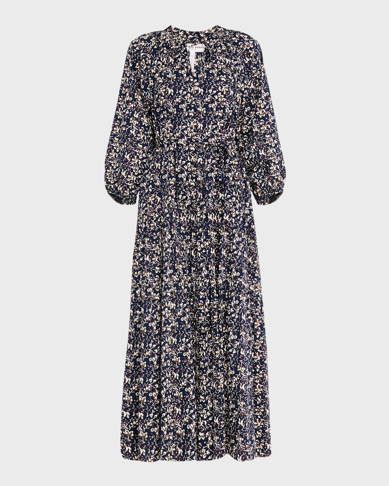 Luminile Tiered Floral-Print Maxi Dress 0