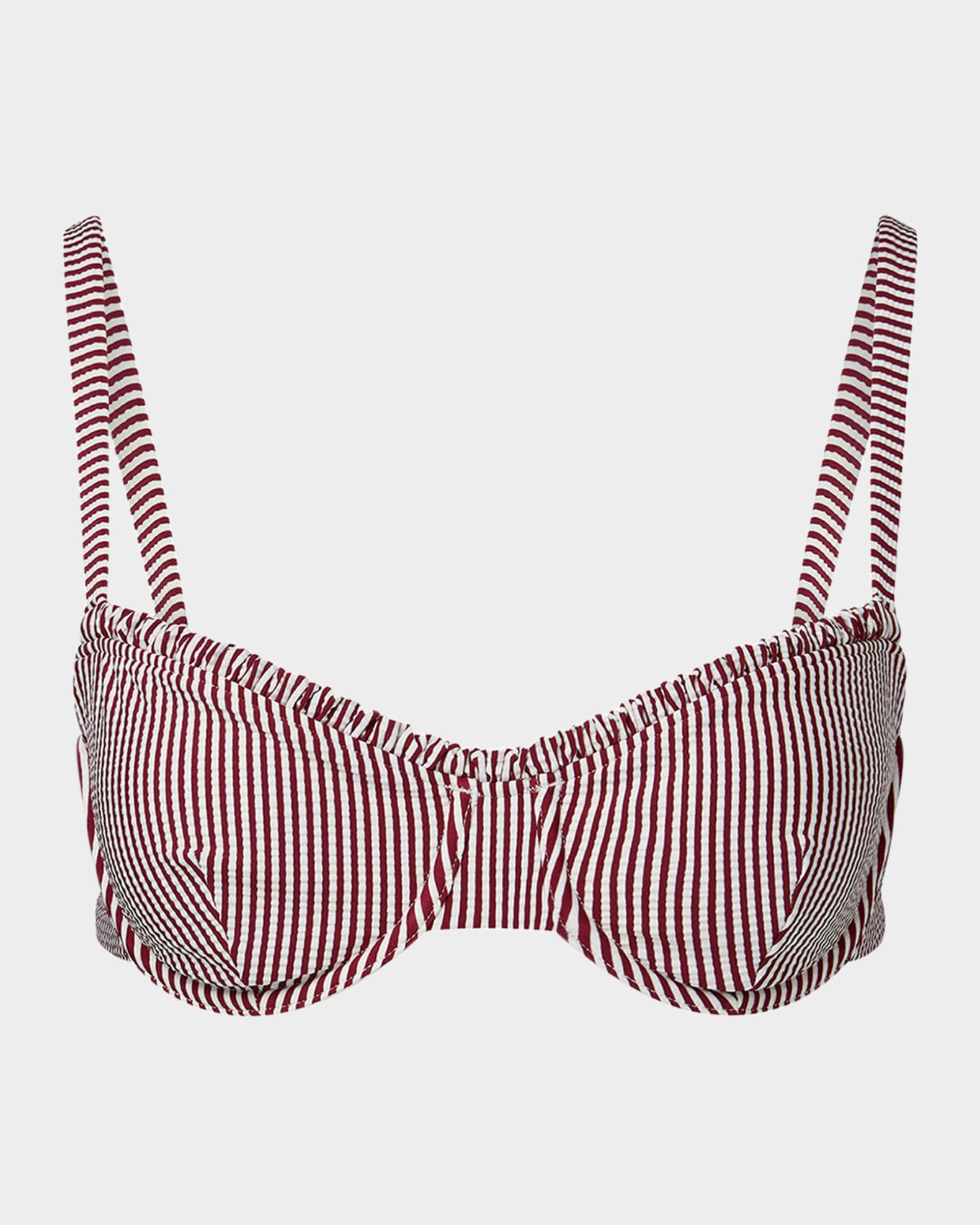 Seersucker Stripe Marilyn Bikini Top 0