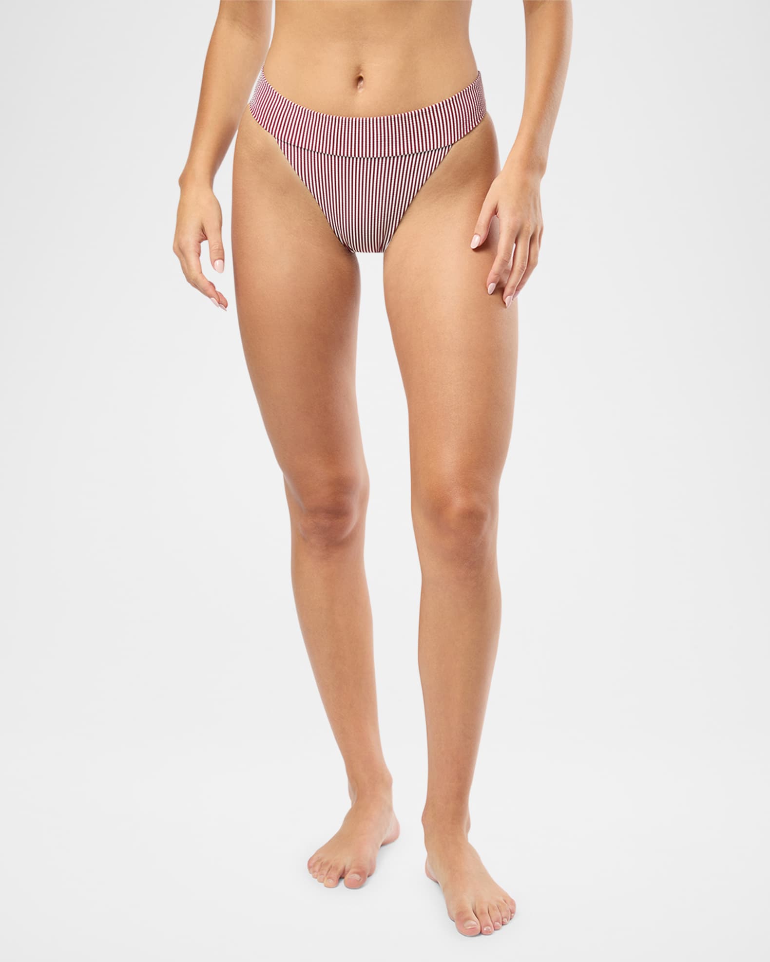Seersucker Stripe Karina Bikini Bottoms 1