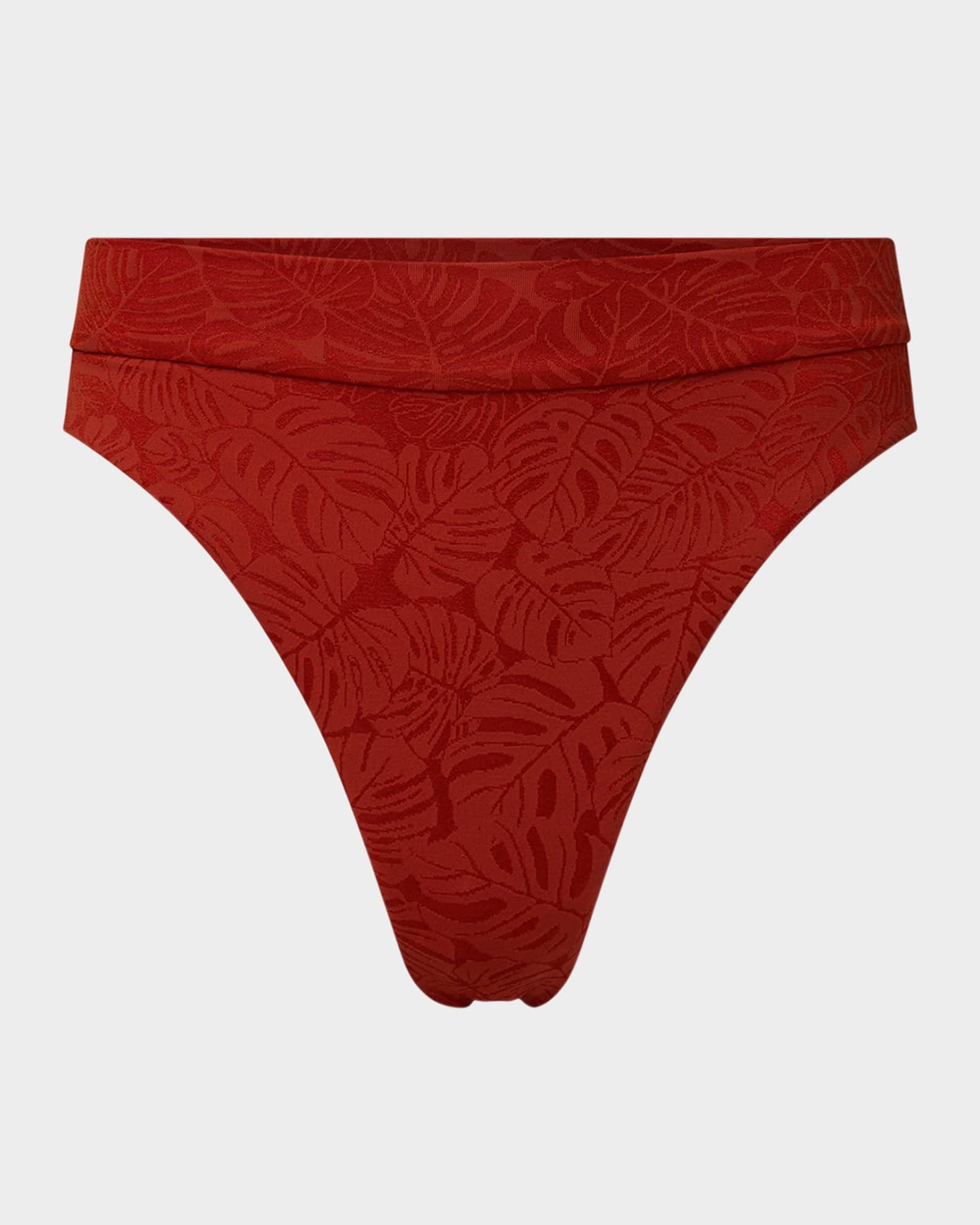 Palm Jacquard Poppy Ivy Bikini Bottoms 0