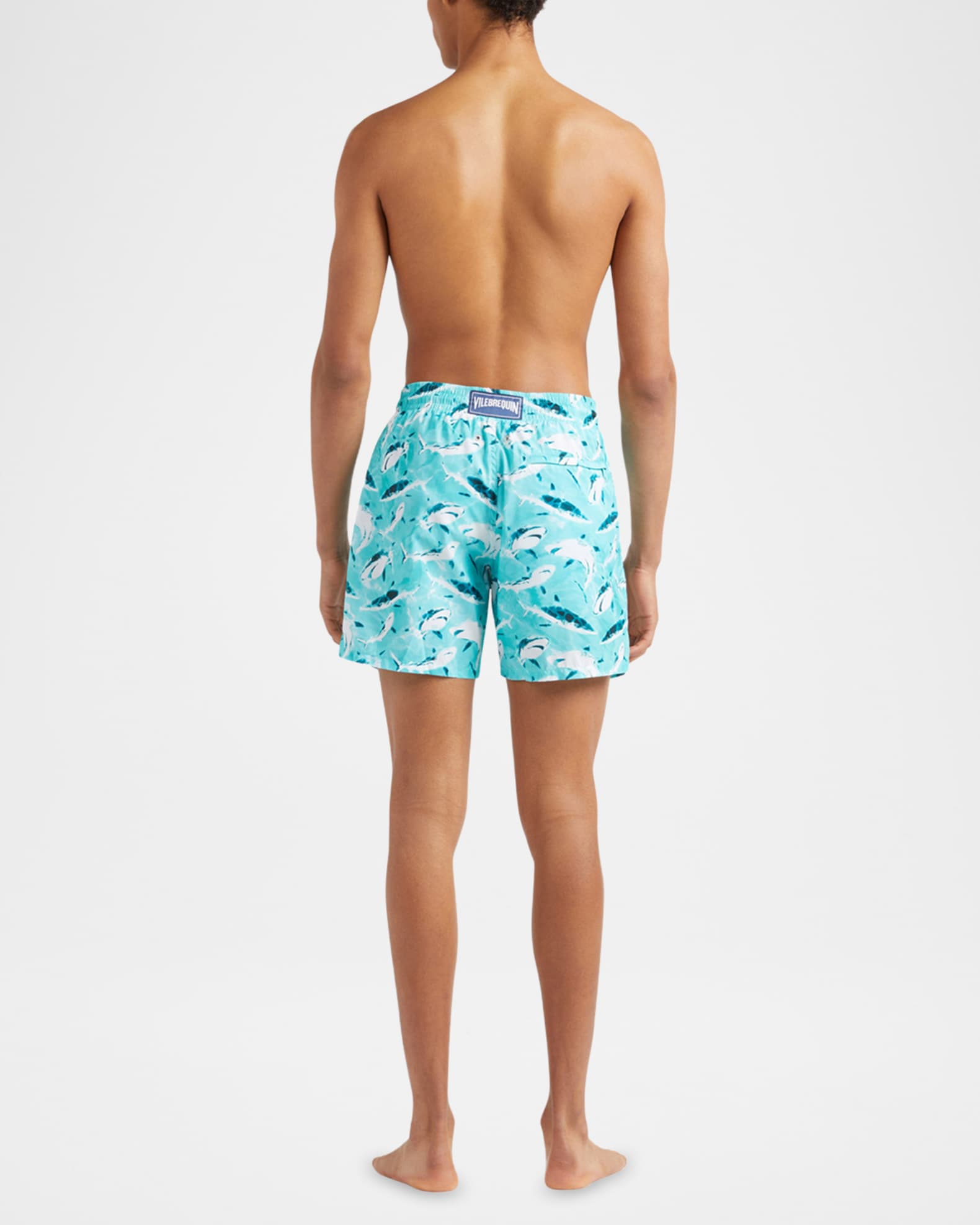 Men's Requins Shark-Print Swim Shorts 1