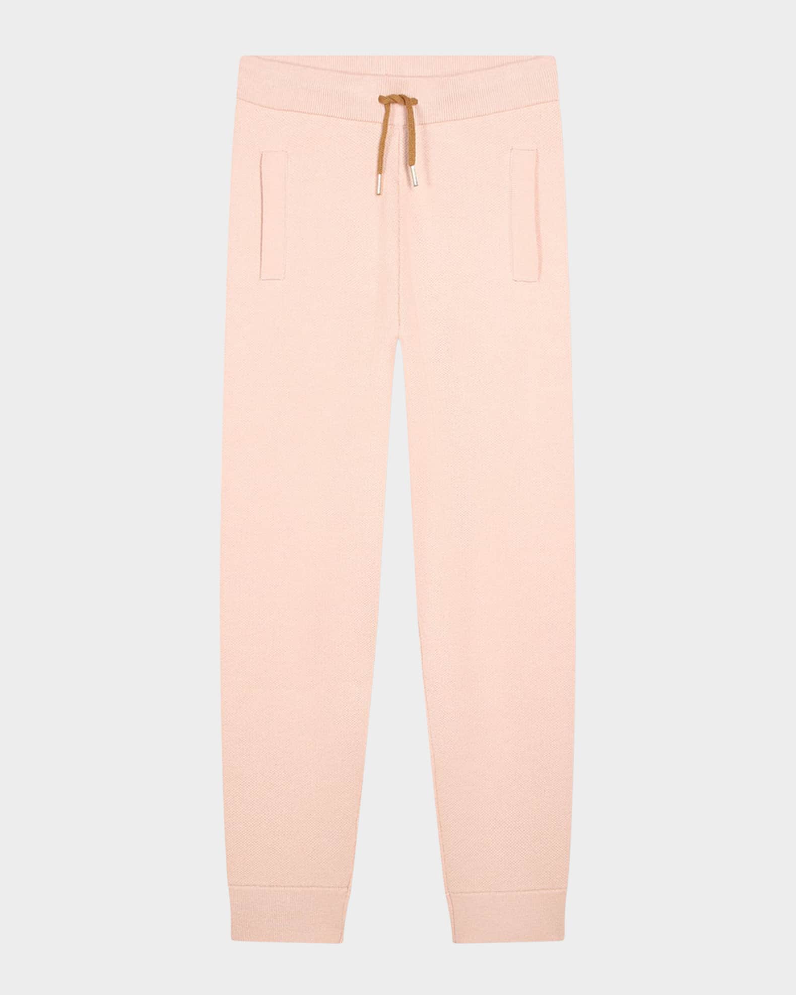 Girl's Striped Trim Knit Trousers, Size 14 0