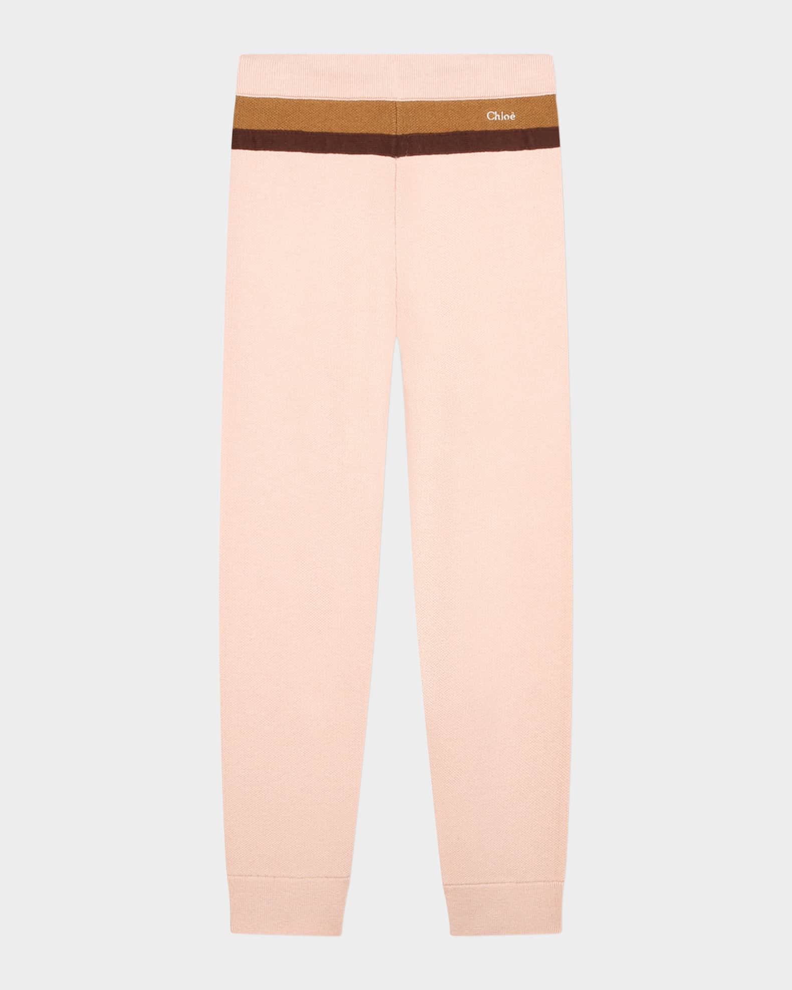 Girl's Striped Trim Knit Trousers, Size 4-5 1