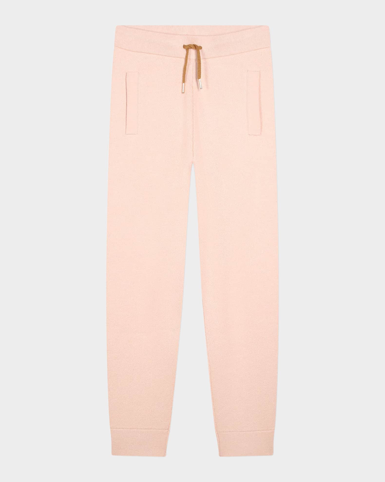 Girl's Striped Trim Knit Trousers, Size 4-5 0