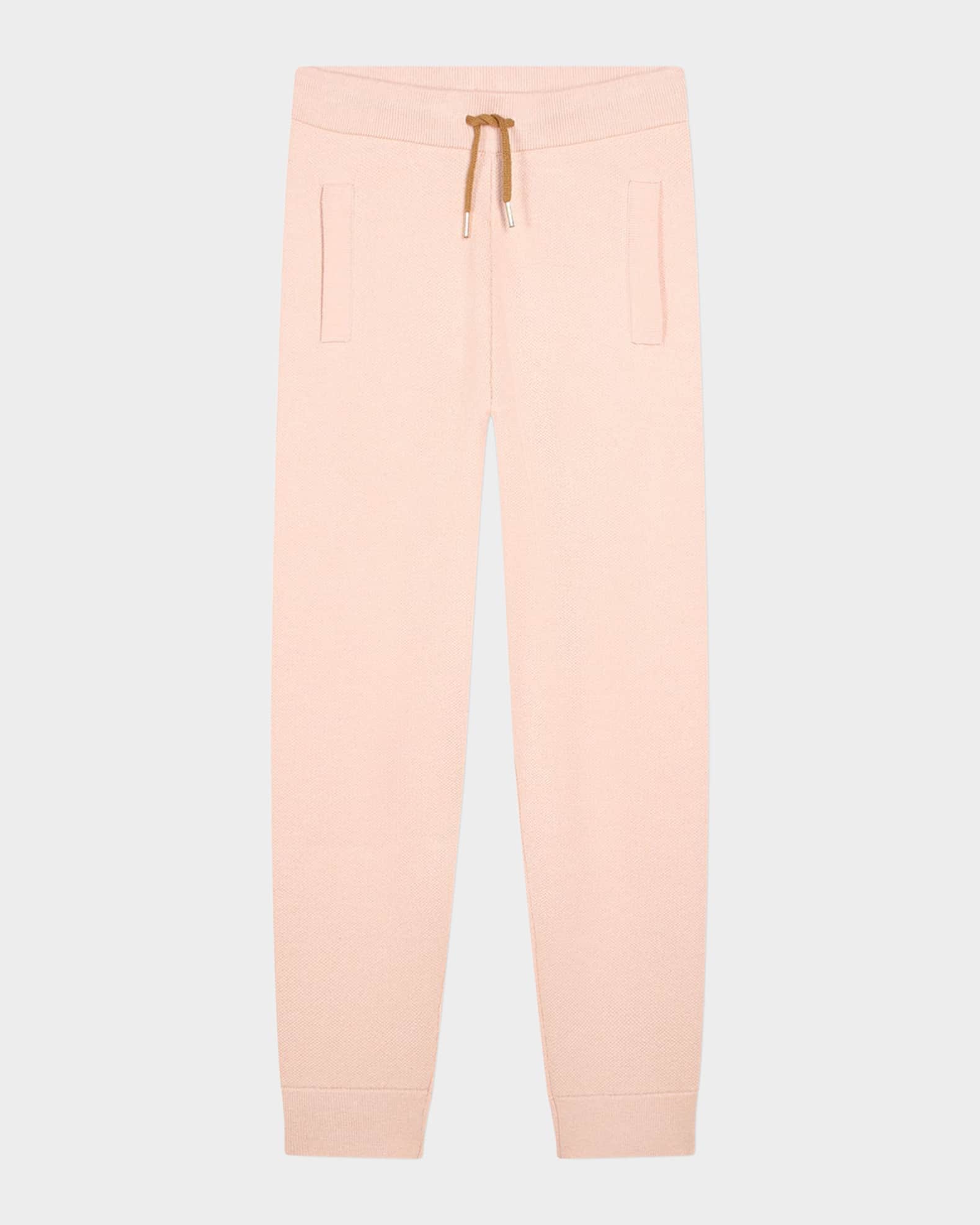  Girl's Striped Trim Knit Trousers, Size 6-12 0