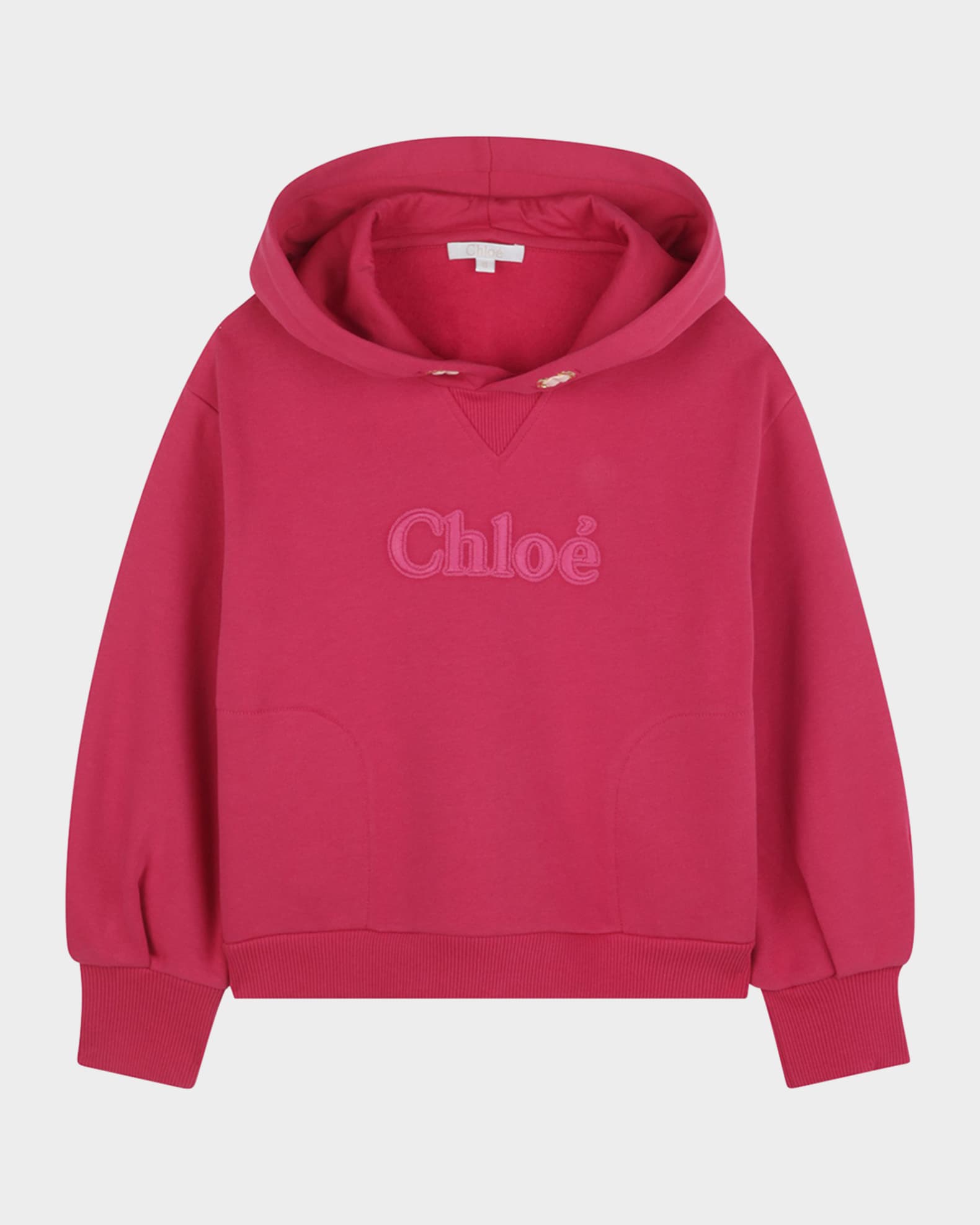 Girl's Logo Embroidered Hoodie, Size 14 0