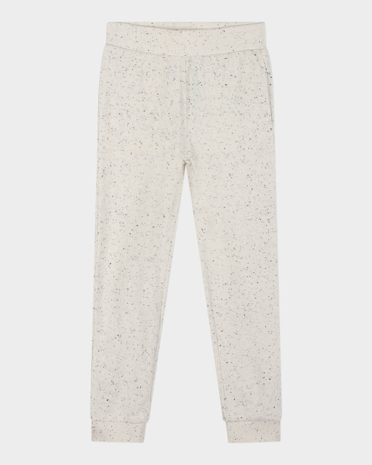 Kid's Speckled Logo-Embroidered Sweatpants, Size 6-8 0