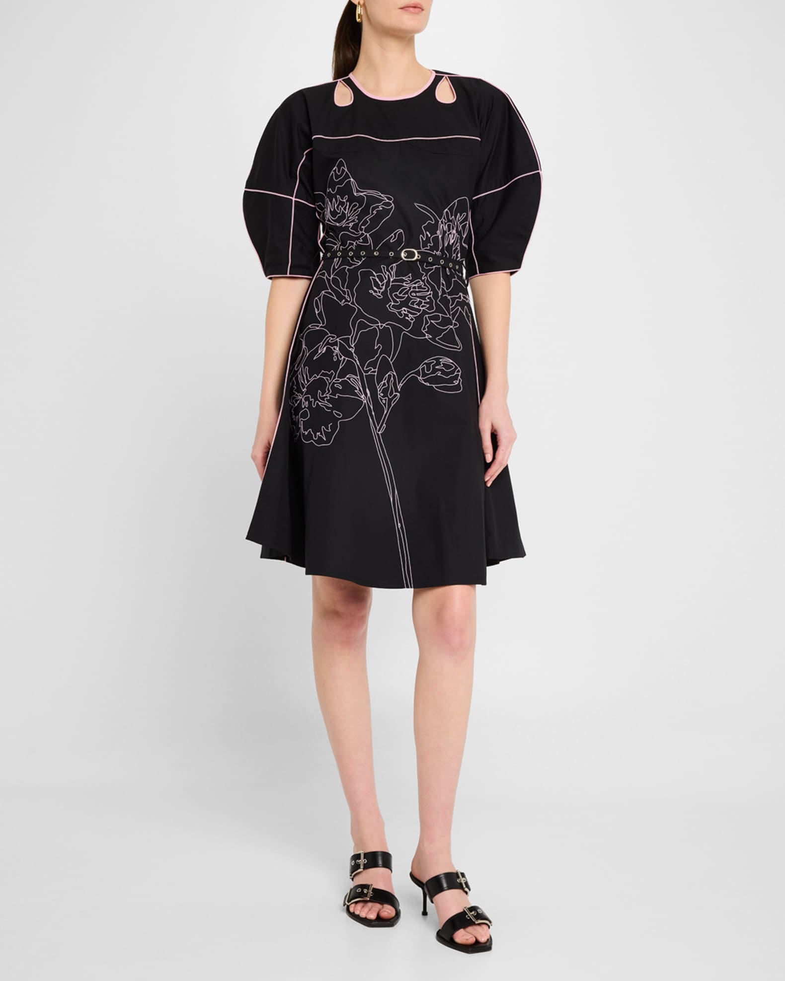 Sahara Cutout Floral-Embroidered Dress 1
