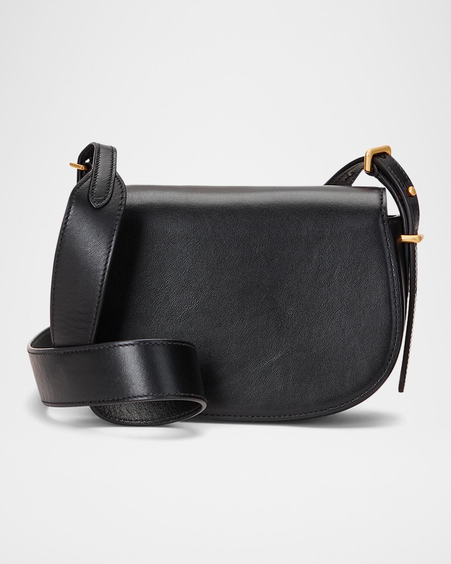 Polo Ralph Lauren Polo ID Calfskin Mini Saddle Bag | Neiman Marcus