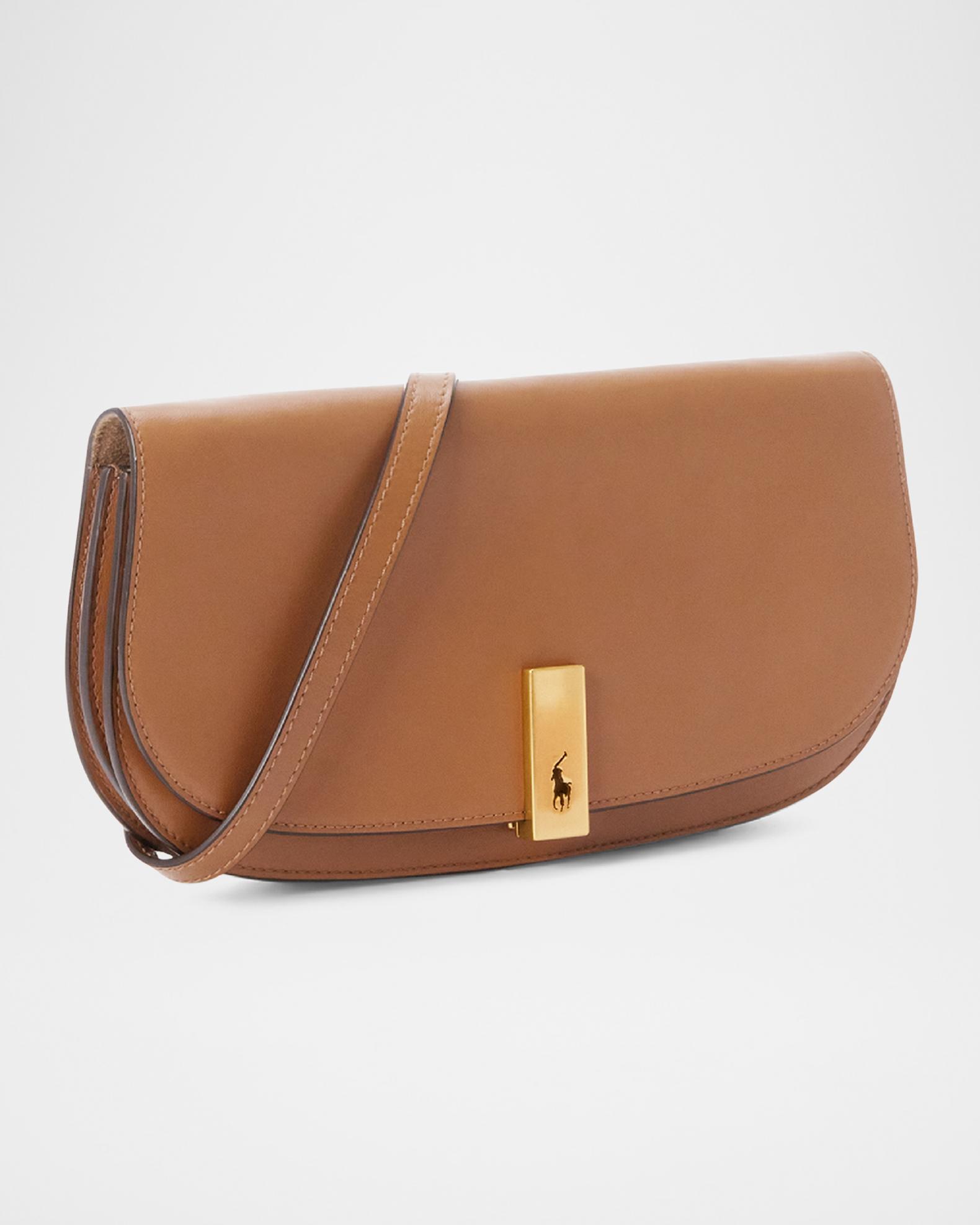 Polo ID Leather Medium Clutch-Bag | Neiman Marcus